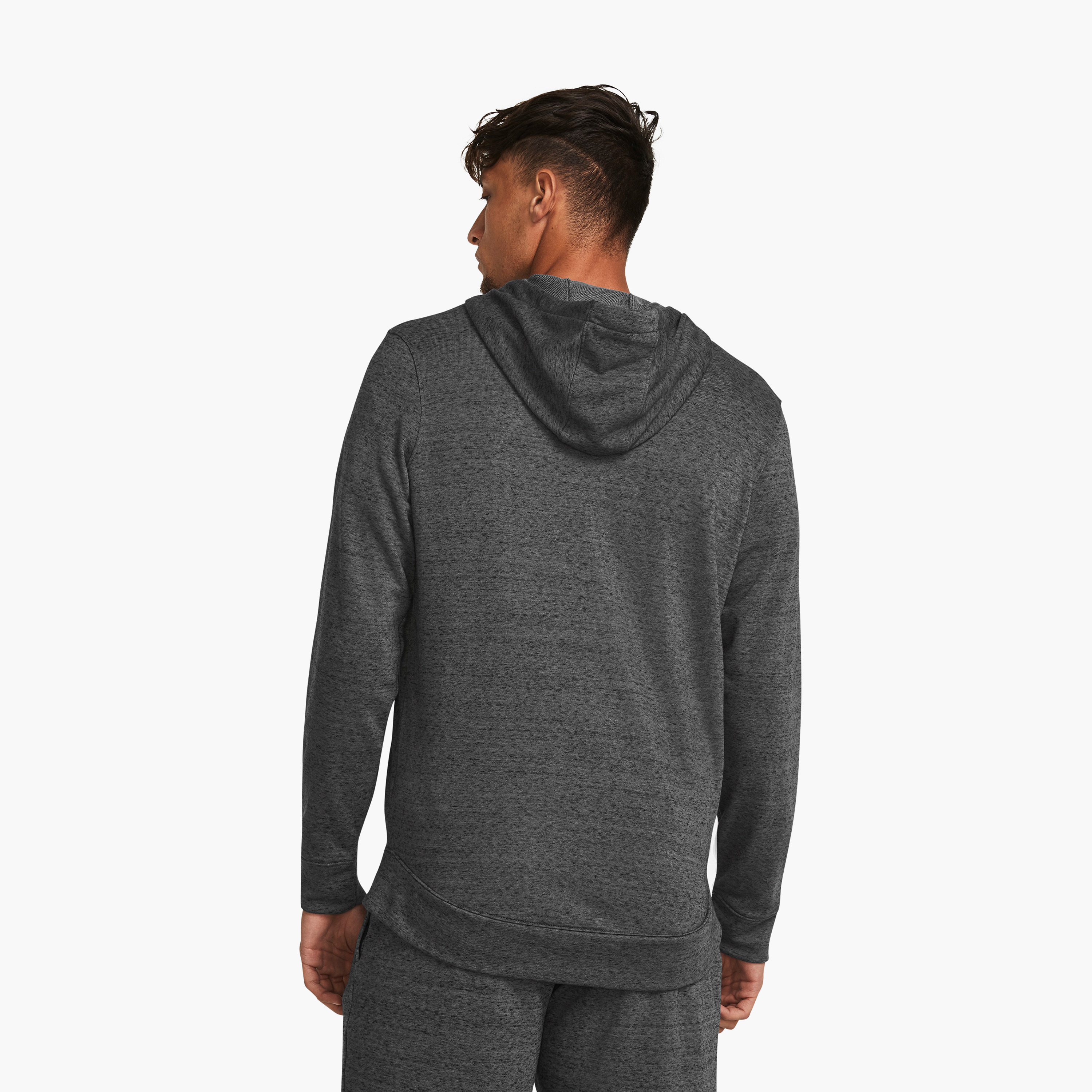 أندر آرمور- هودي رجالي   بشعار Rival Terry  بسحاب كامل 1370409 | OE-men-clothing-sportswearandactivewear-hoodiesandsweatshirts-image-2
