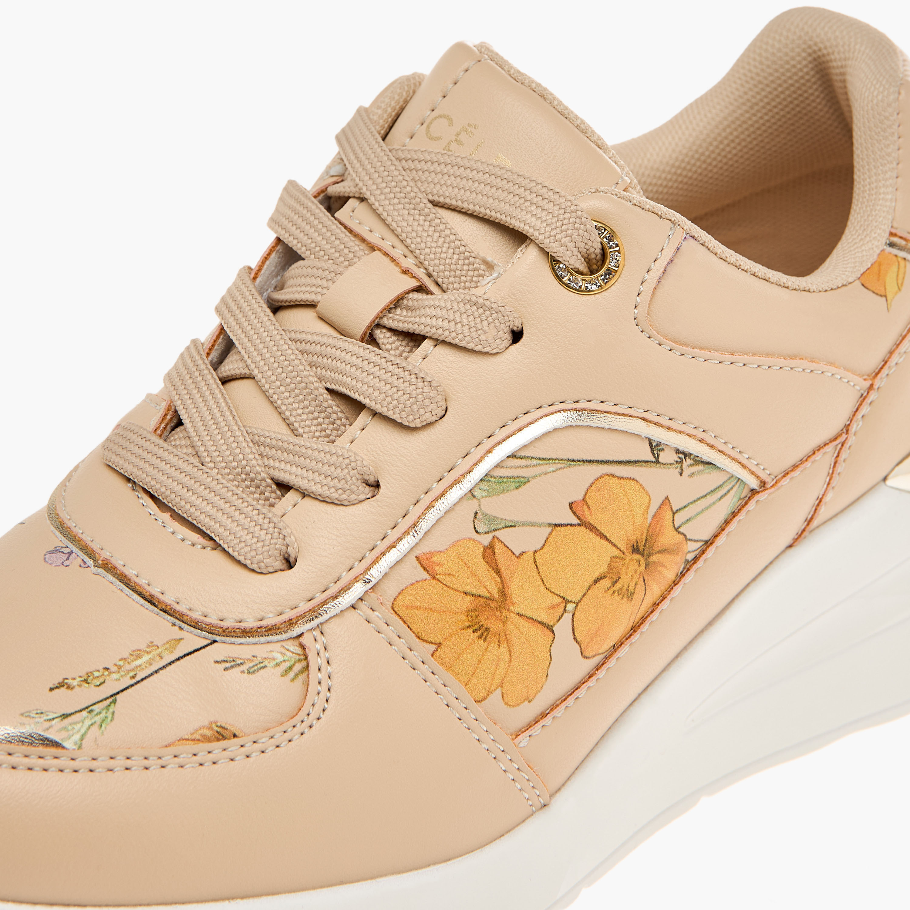 Celeste Women's Floral Print Sneakers with Wedge Heels and Lace-Up Closure-women-shoes-sneakers-image-5