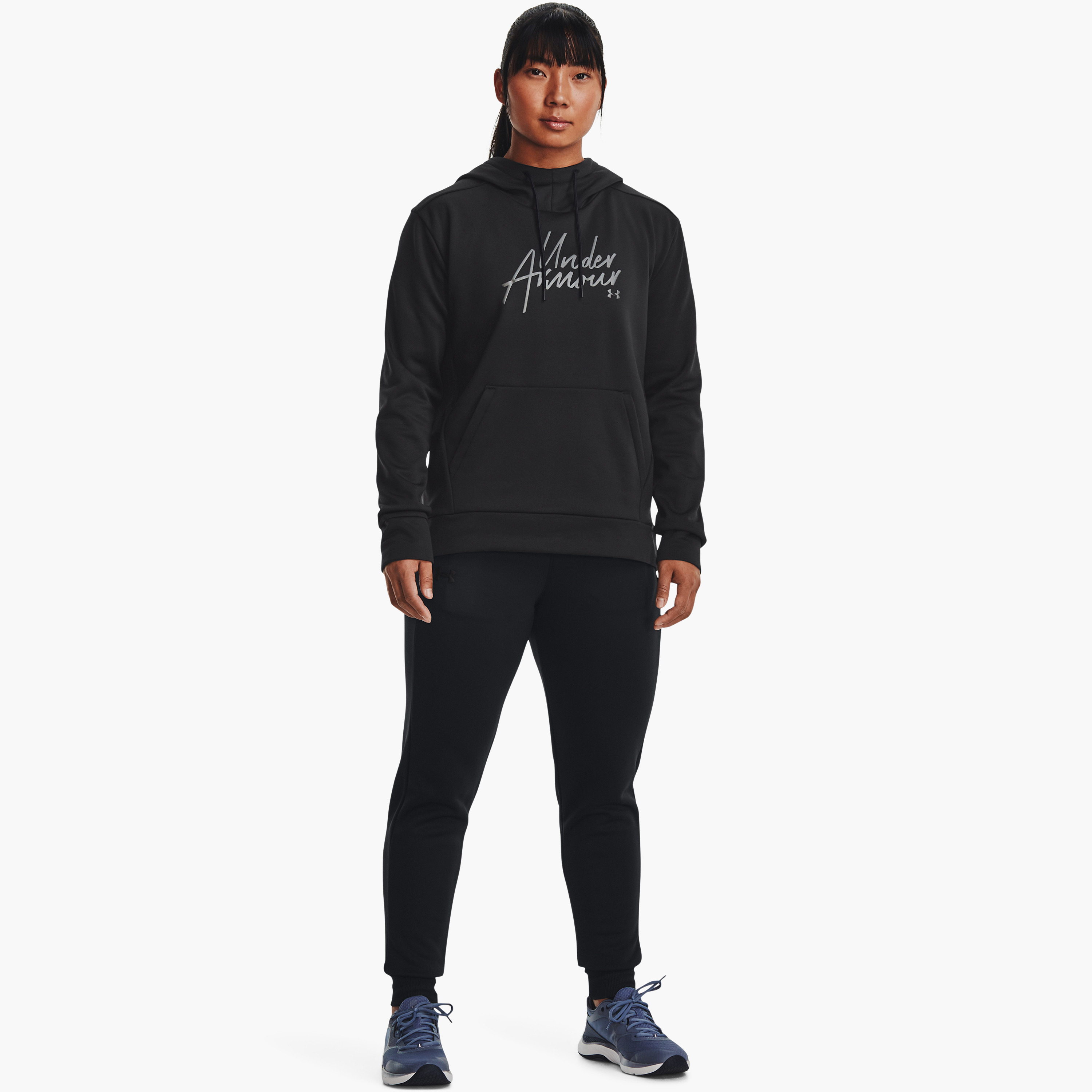 Under Armour Fleece Plain Mid-Rise Joggers | 1373054-women-clothing-bottoms-joggers-image-2
