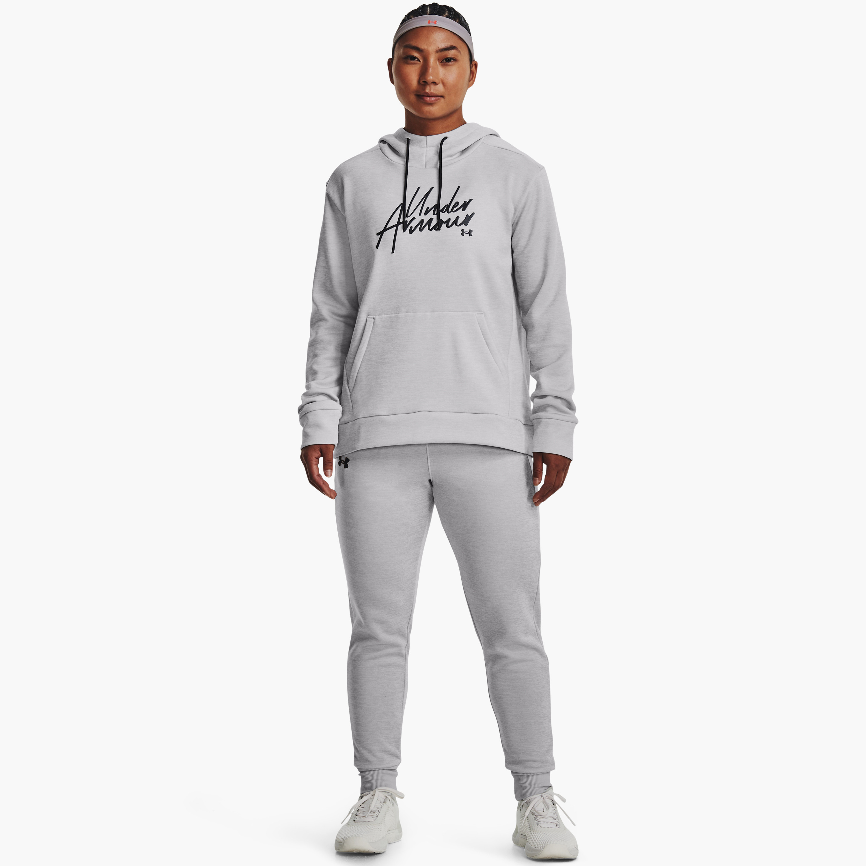Under Armour Fleece Plain Mid-Rise Joggers | 1373054-women-clothing-bottoms-joggers-image-2