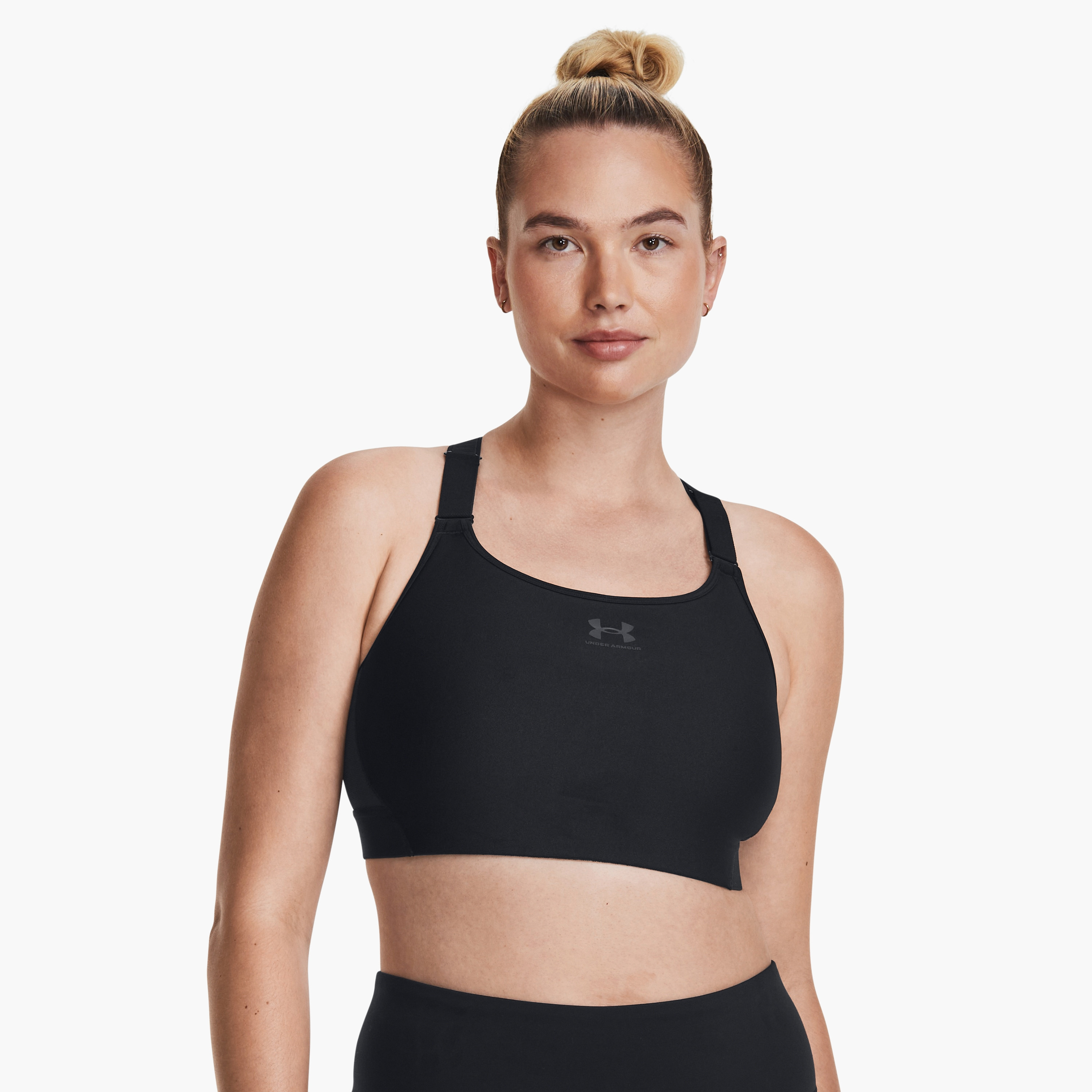 Under Armour HG High Logo Scoop Neck Sleeveless Sports Bra | 1379195-women-clothing-sportswearandactivewear-sportsbras-image-1