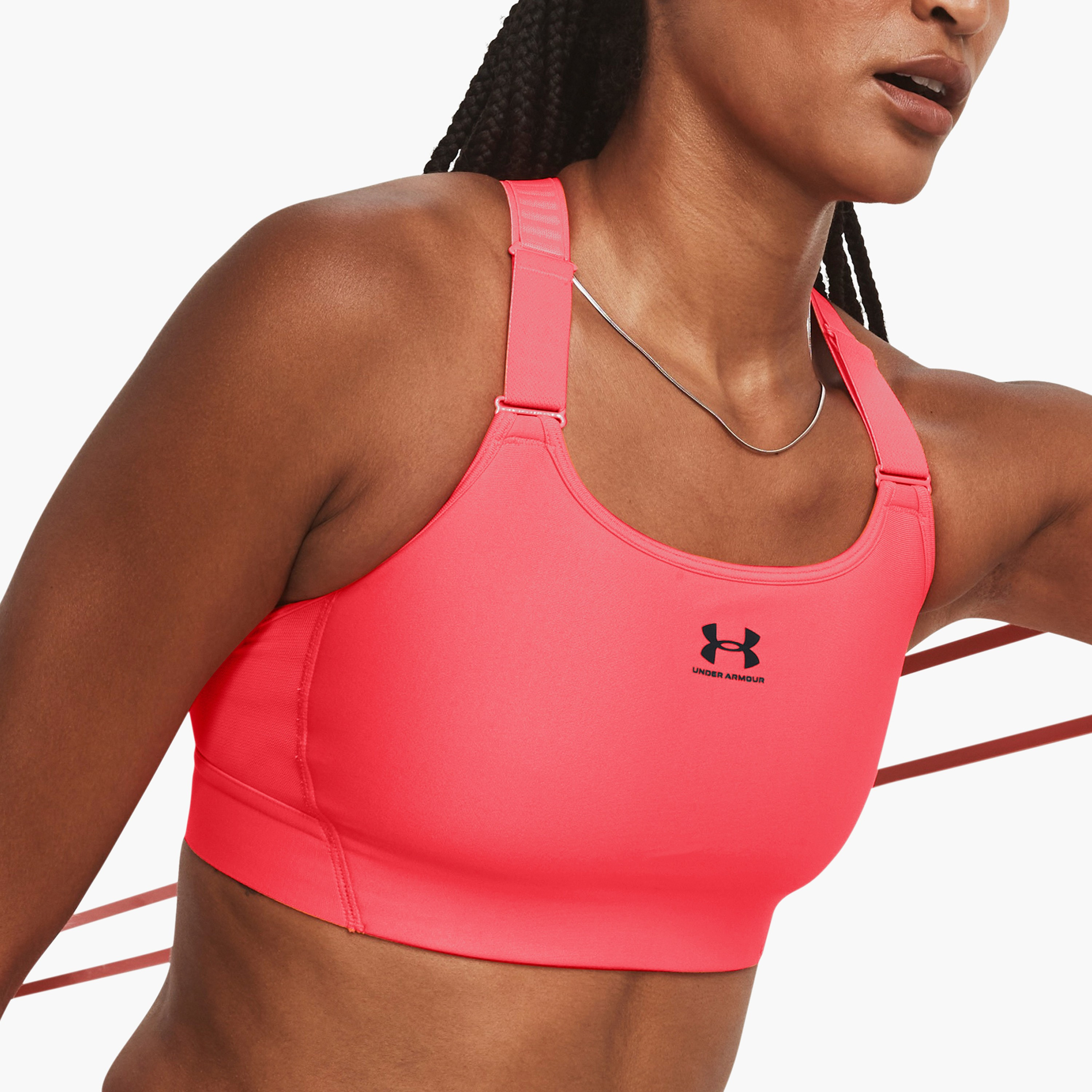 حمالة صدر رياضية بدون أكمام بفتحة رقبة عالية وشعار أتش جي من اندر ارمور | 1379195-women-clothing-sportswearandactivewear-sportsbras-image-5