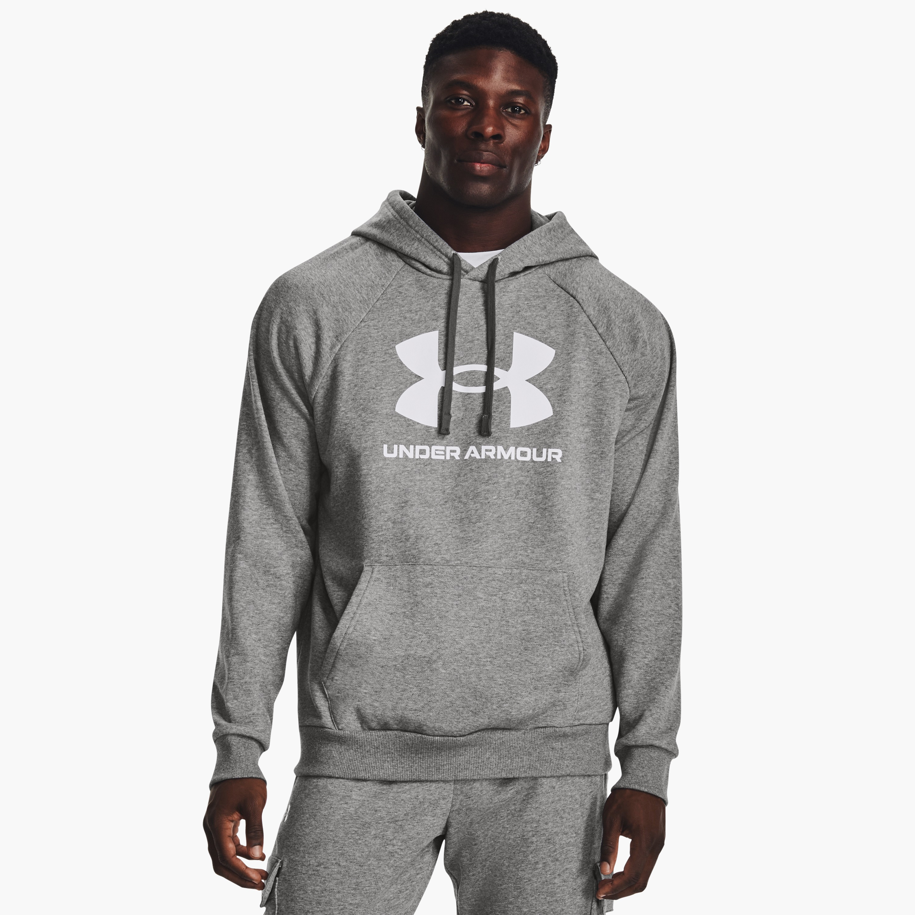 هوديس بغطاء للرأس وأكمام طويلة وشعار مطبوع من اندر ارمور | 1379758-men-winterwear-hoodiesandsweatshirts-image-5