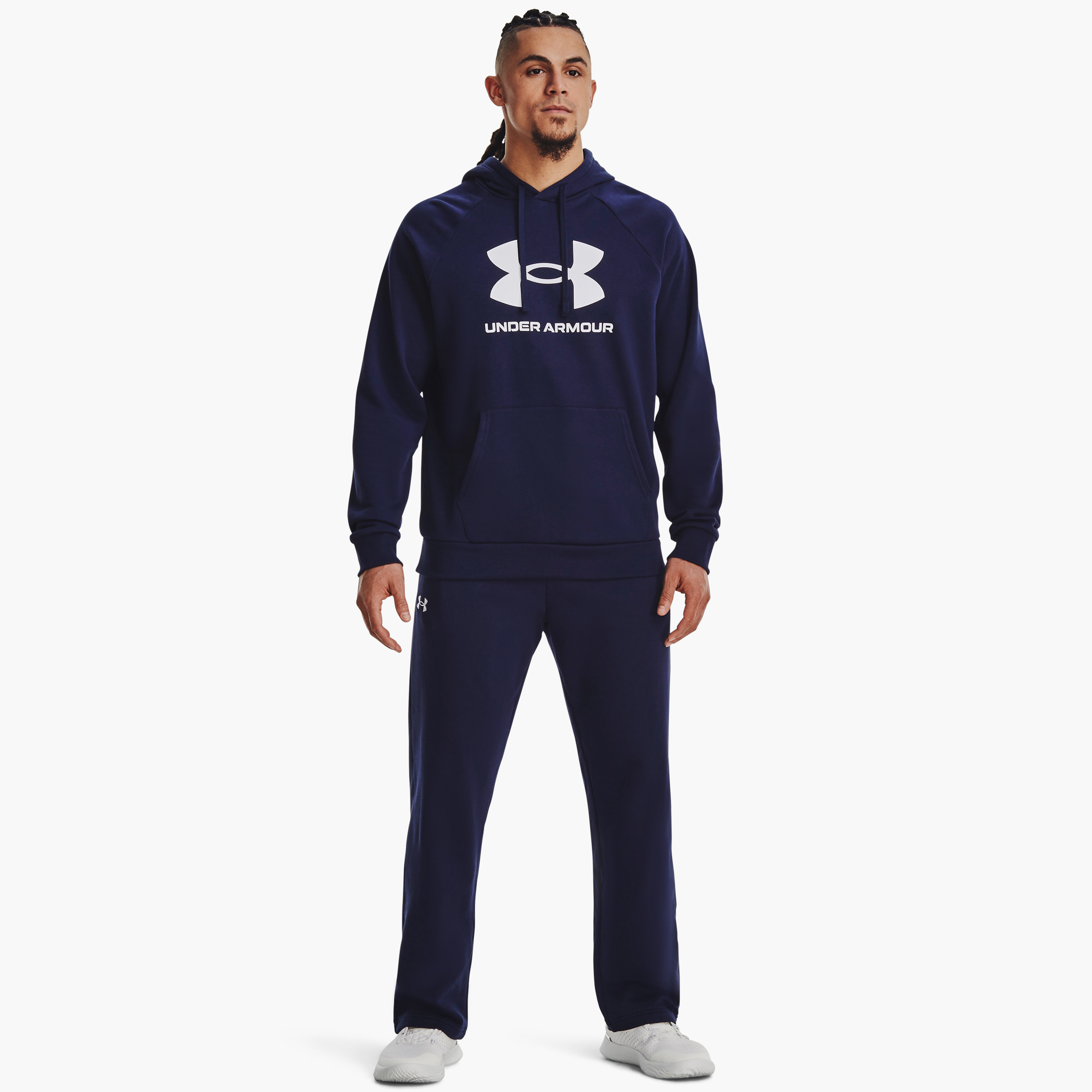 هوديس بغطاء للرأس وأكمام طويلة وشعار مطبوع من اندر ارمور | 1379758-men-winterwear-hoodiesandsweatshirts-image-10