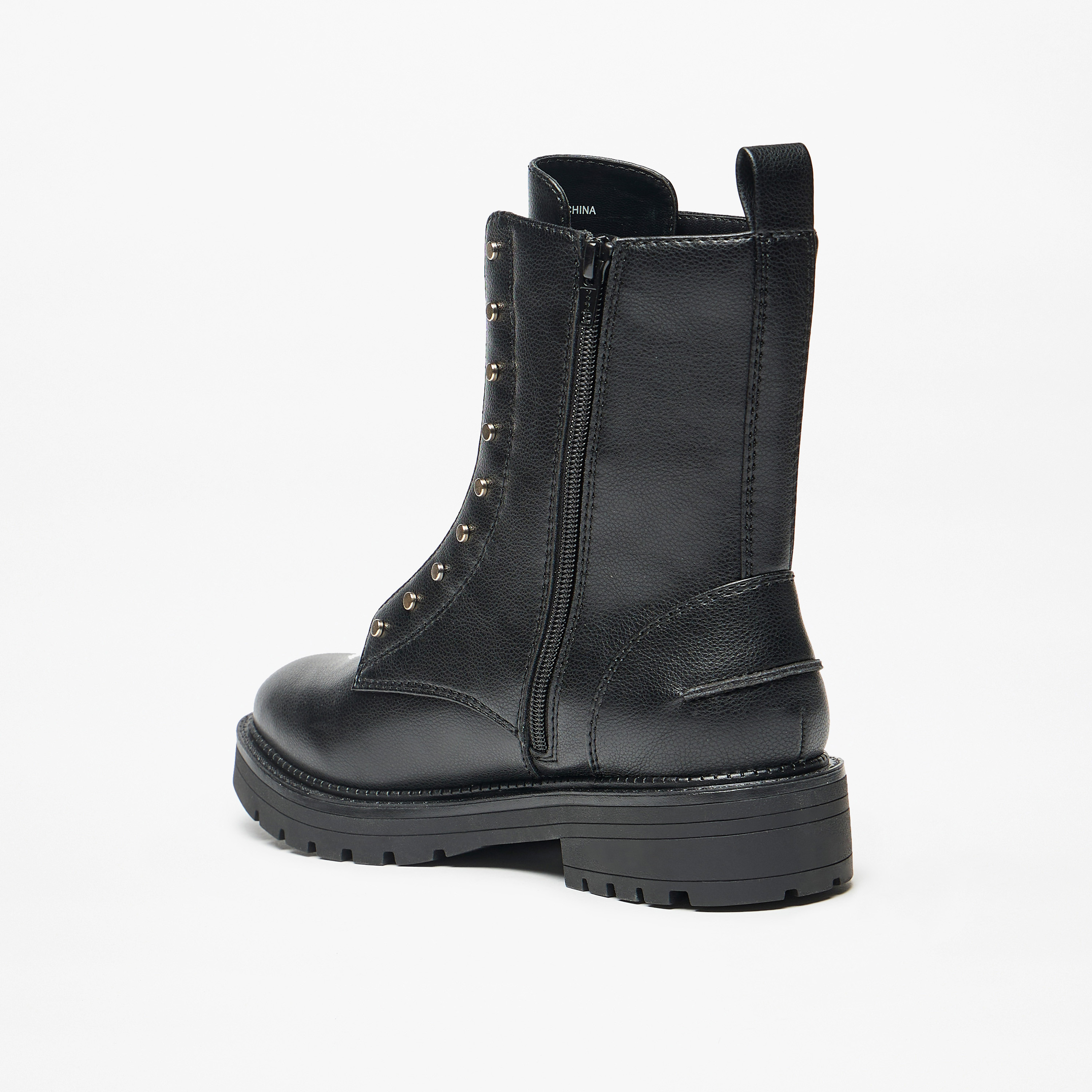 Celeste Women's Solid Ankle Boots with Zip Closure-women-shoes-boots-image-2