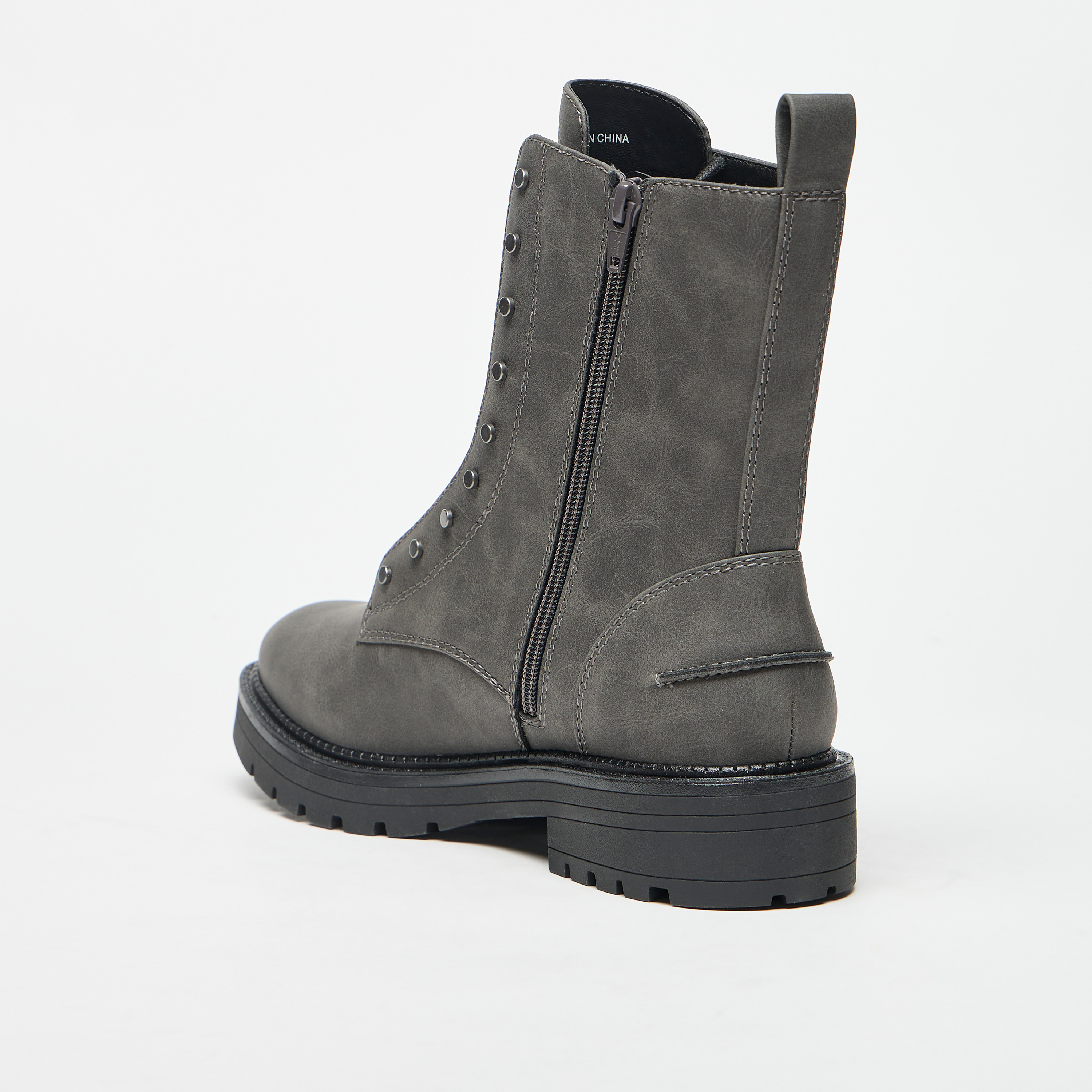 Celeste Women's Solid Ankle Boots with Zip Closure-women-shoes-boots-image-2