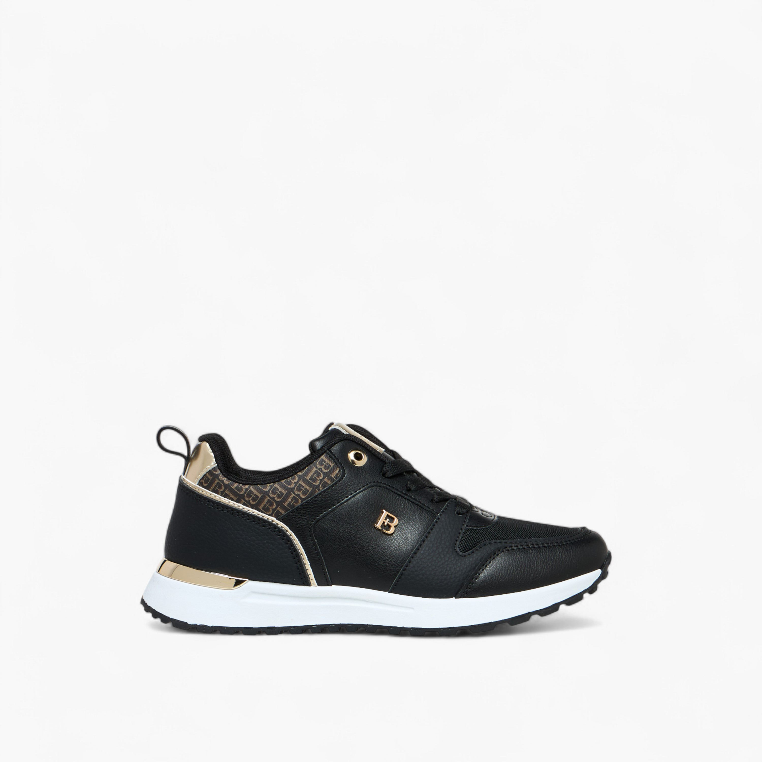 Flora Bella Monogram Print Lace-Up Sneakers with Pull Tab-women-shoes-sneakers-image-3