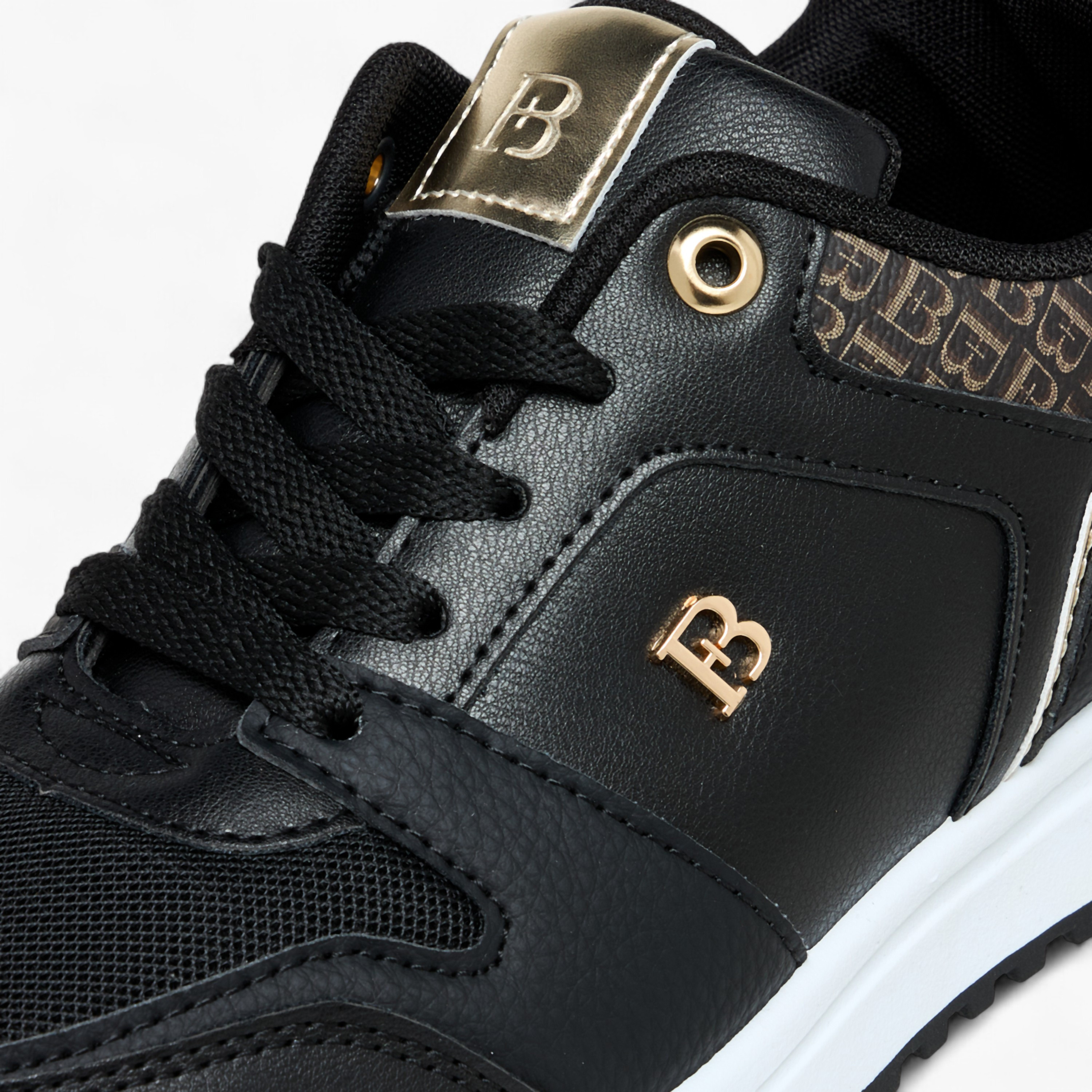 Flora Bella Monogram Print Lace-Up Sneakers with Pull Tab-women-shoes-sneakers-image-4