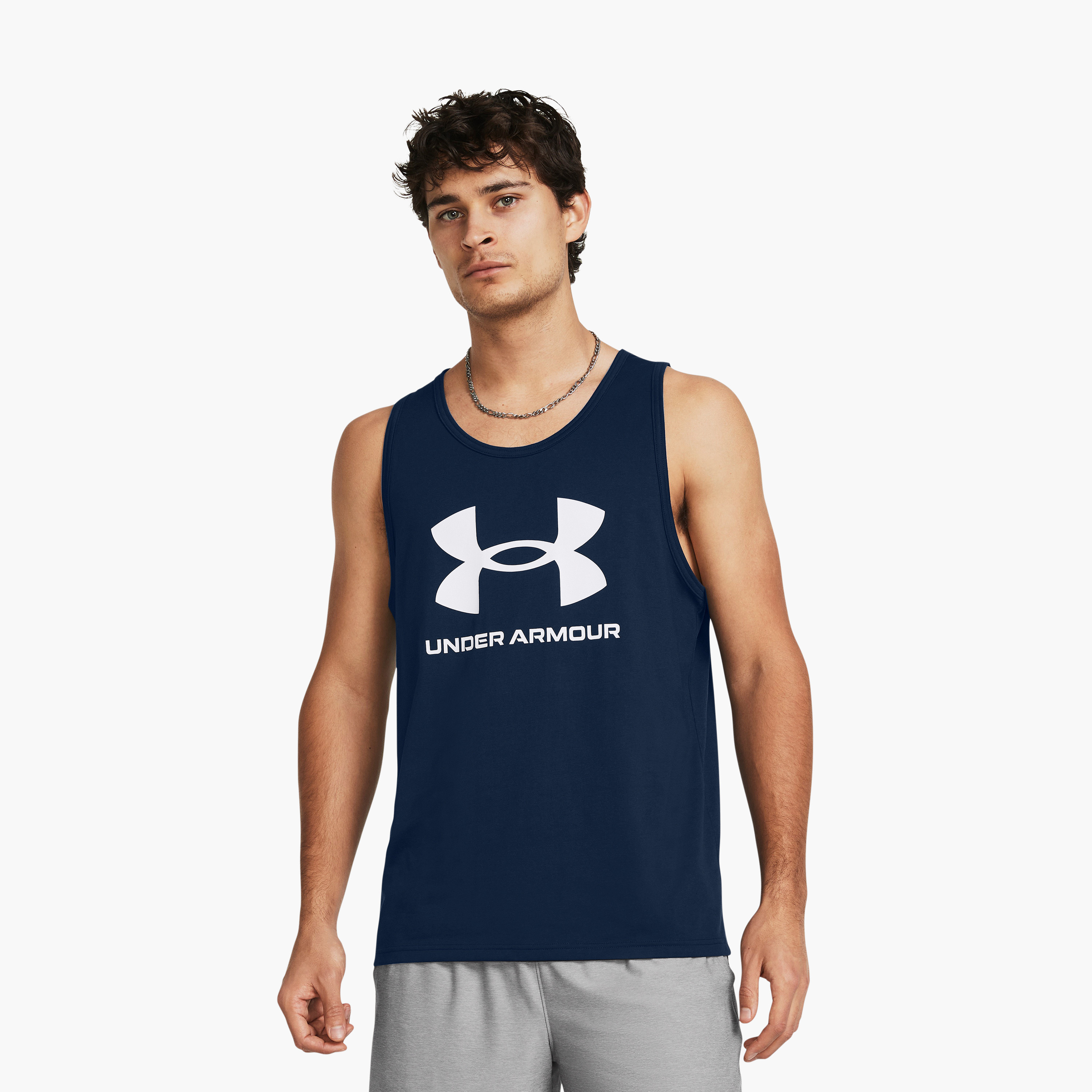 Under Armour Men's Sportstyle Logo Tank Tee 1382883-001 | OE-men-clothing-sportswearandactivewear-tshirtsandpolos-image-3