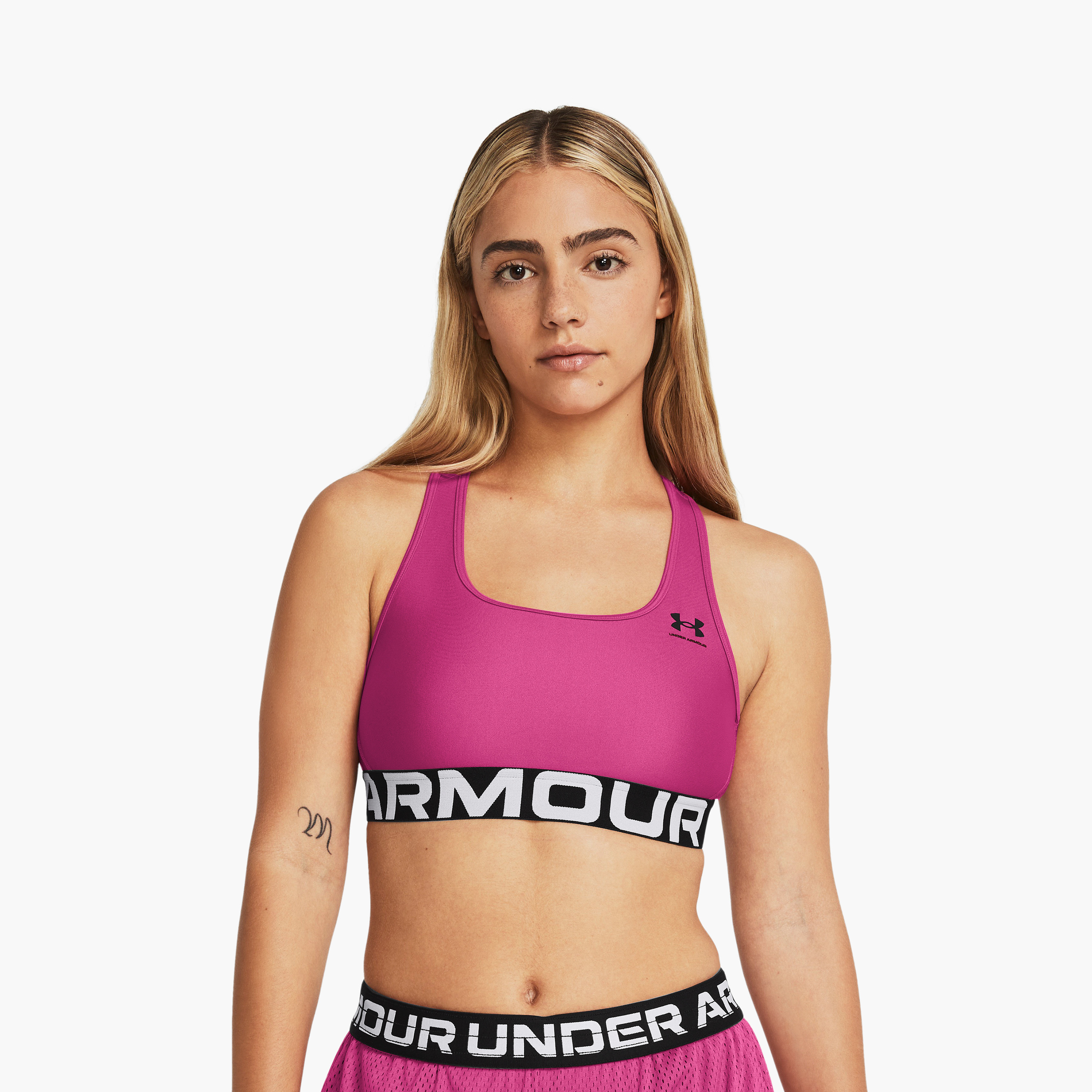 اندر ارمر حمالة صدر رياضية هيت جير اوثينتيك بدعم متوسط للنساء 1383544-482 | OE-women-clothing-sportswearandactivewear-sportsbras-image-6