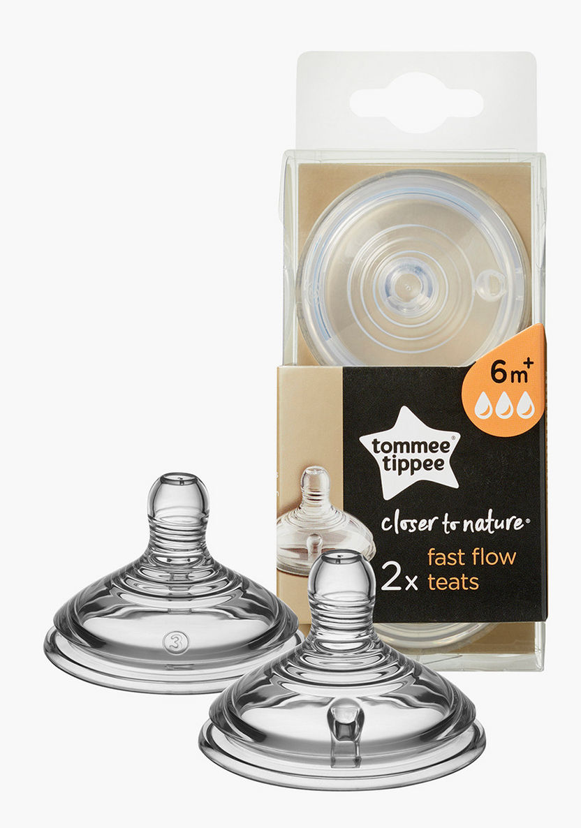 Tommee Tippee Closer to Nature Fast Flow Teat - Set of 2-Bottles and Teats-image-0