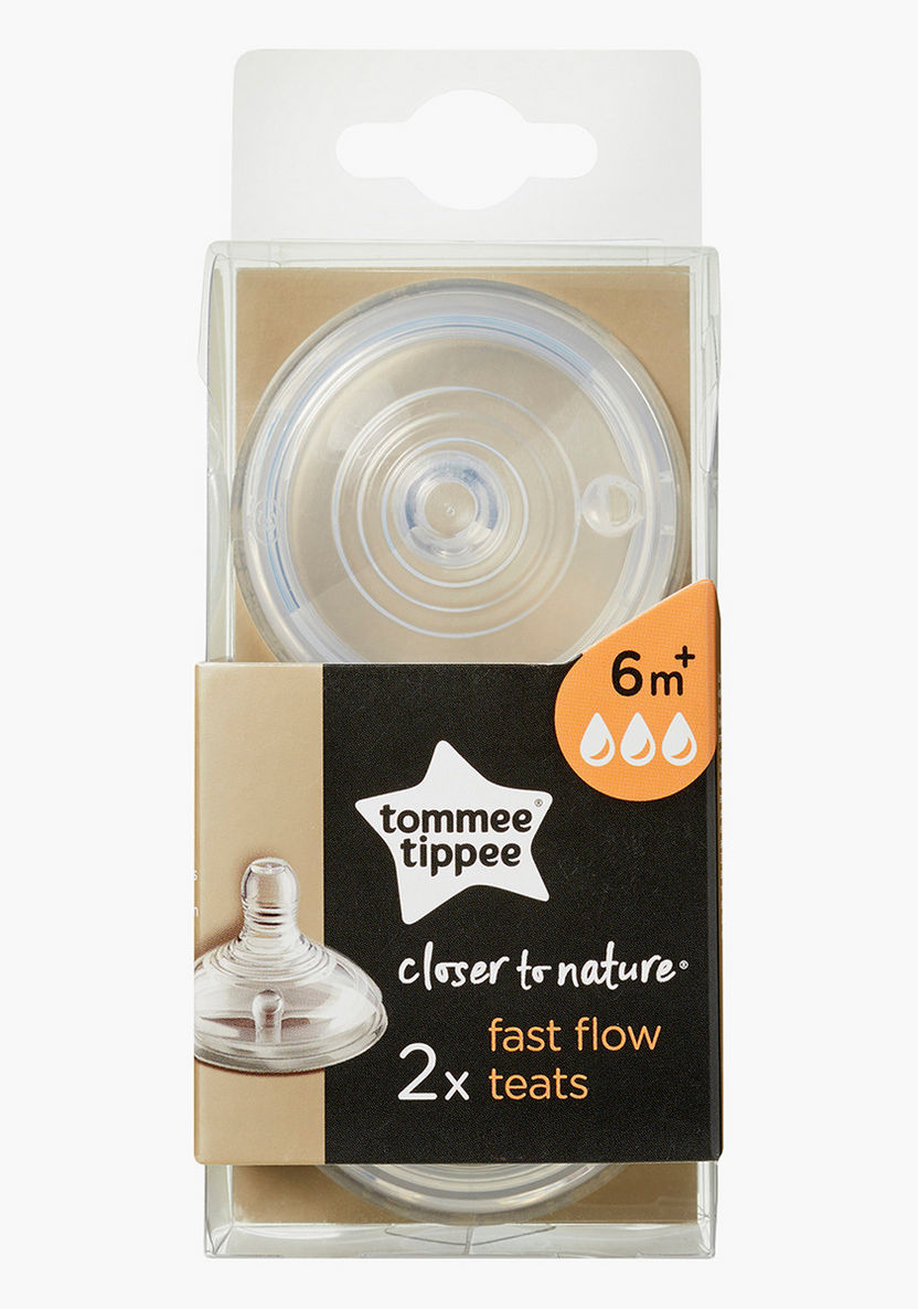 Tommee Tippee Closer to Nature Fast Flow Teat - Set of 2-Bottles and Teats-image-2
