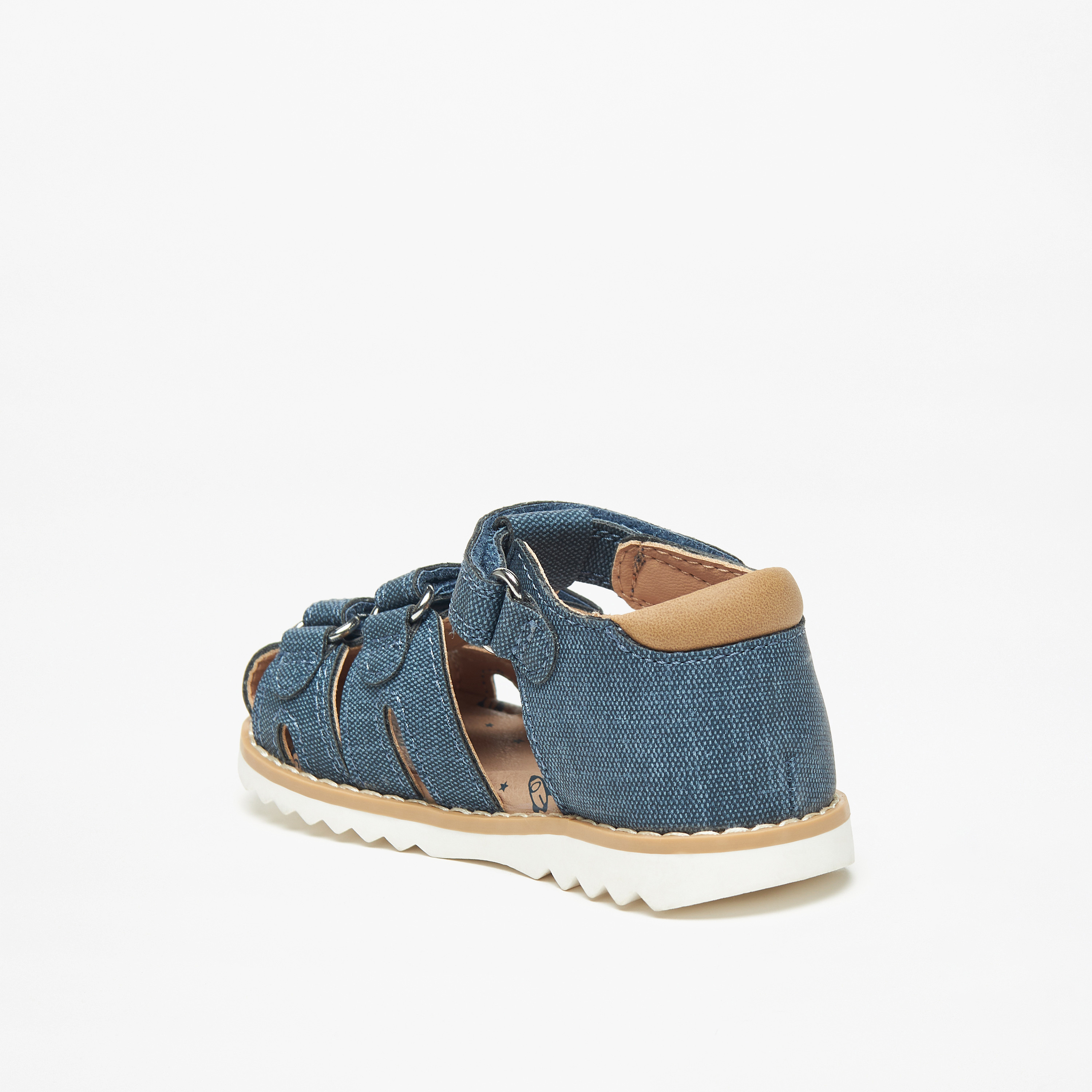 Barefoot Textured Sandals with Hook and Loop Closure-boys-shoes-sandals-image-2