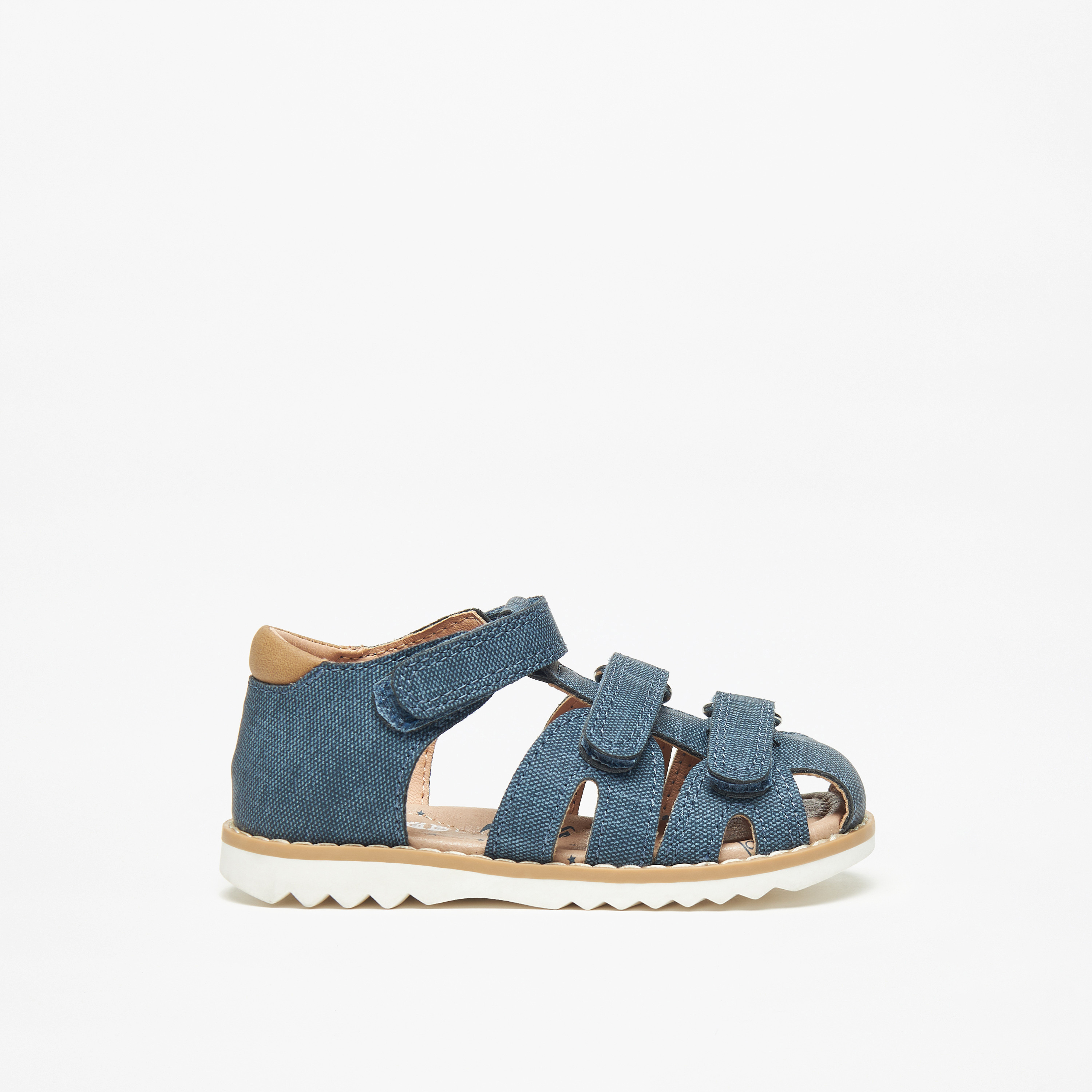 Barefoot Textured Sandals with Hook and Loop Closure-boys-shoes-sandals-image-3