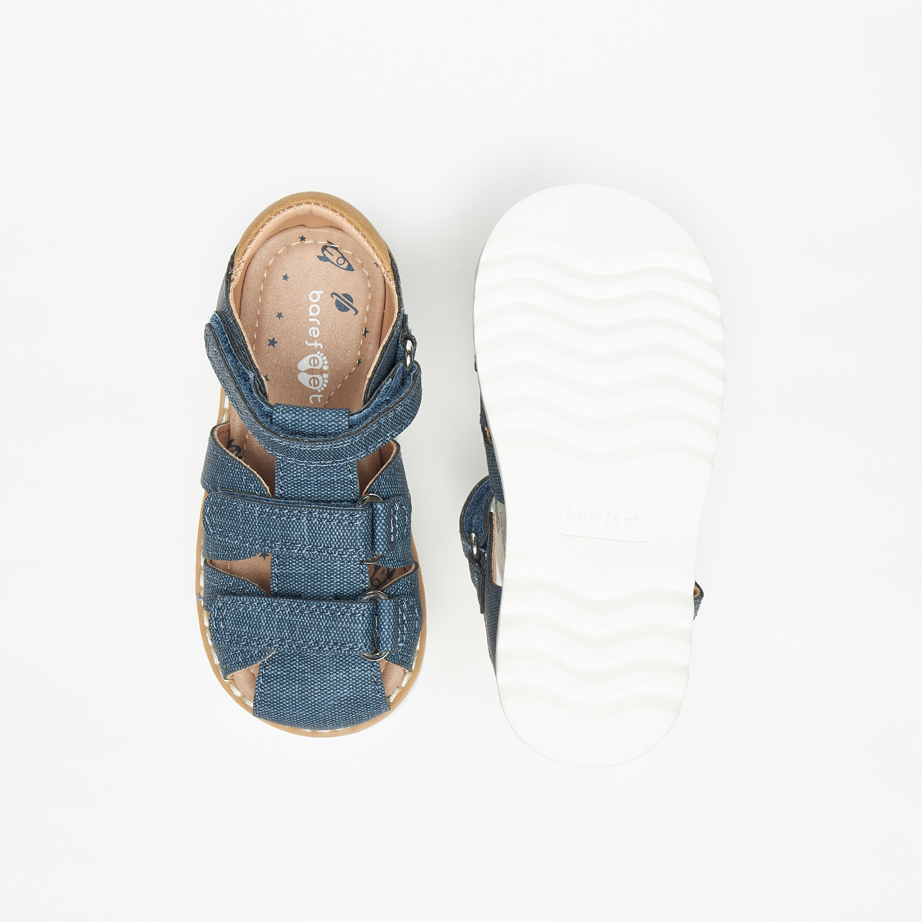 Barefoot Textured Sandals with Hook and Loop Closure-boys-shoes-sandals-image-4