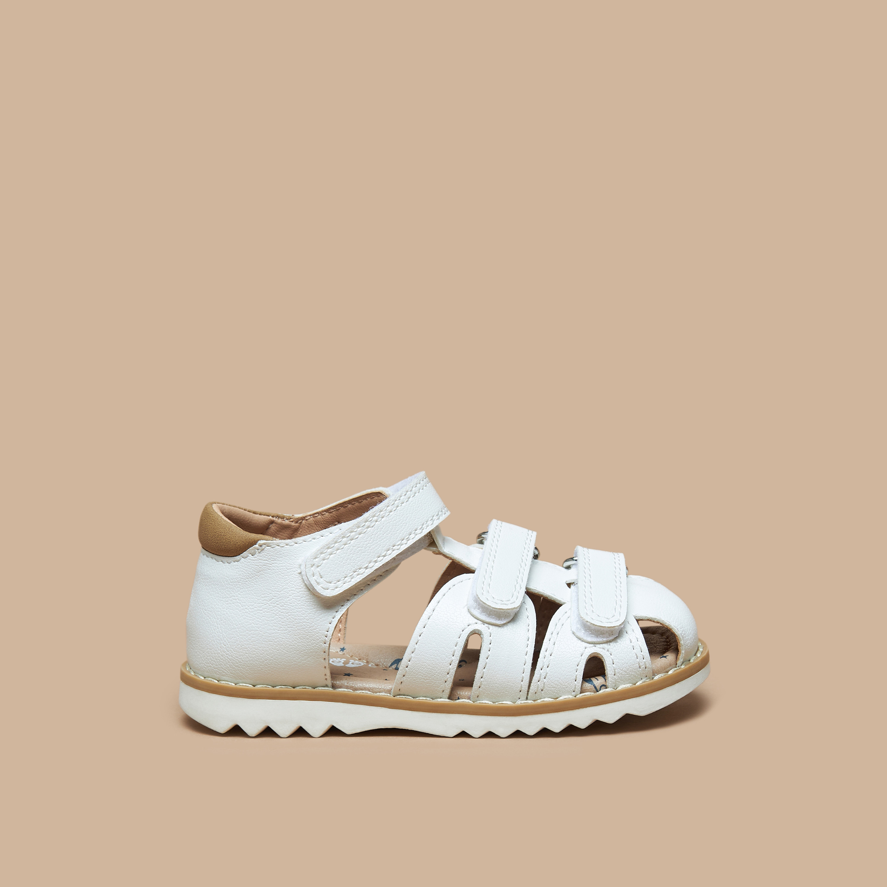 Barefoot Textured Sandals with Hook and Loop Closure-boys-shoes-sandals-image-3