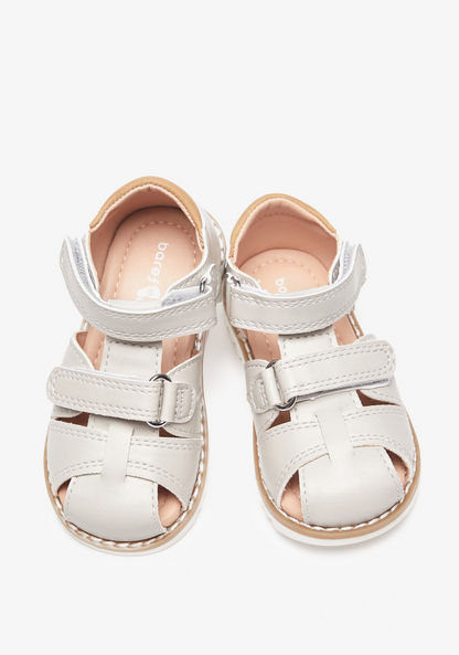 Barefeet Solid Sandals with Hook and Loop Closure-Boy%27s Sandals-image-1
