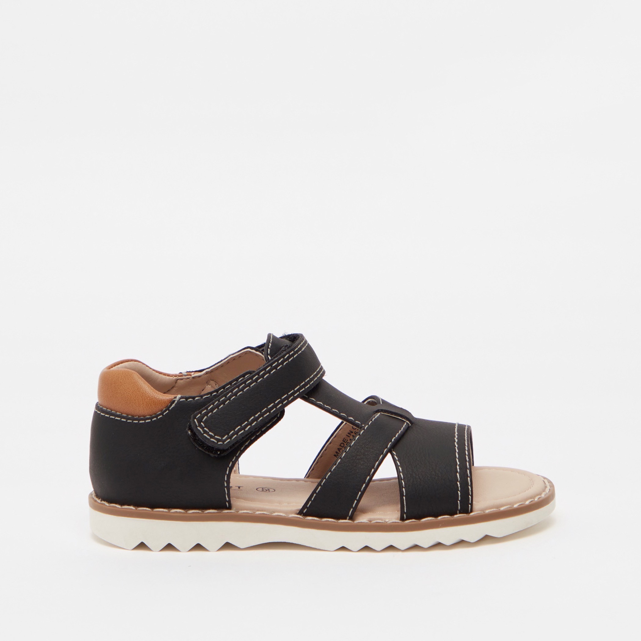 صندل بفتحة إصبع مع شريط إغلاق لاصق-boys-shoes-sandals-image-1