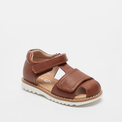 Barefeet Solid Sandals with Hook and Loop Closure