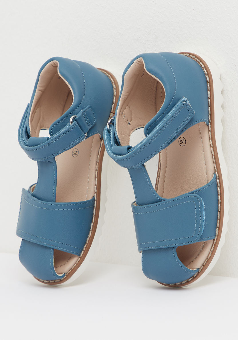 Solid Sandals with Hook and Loop Closure-Boy%27s Sandals-image-2