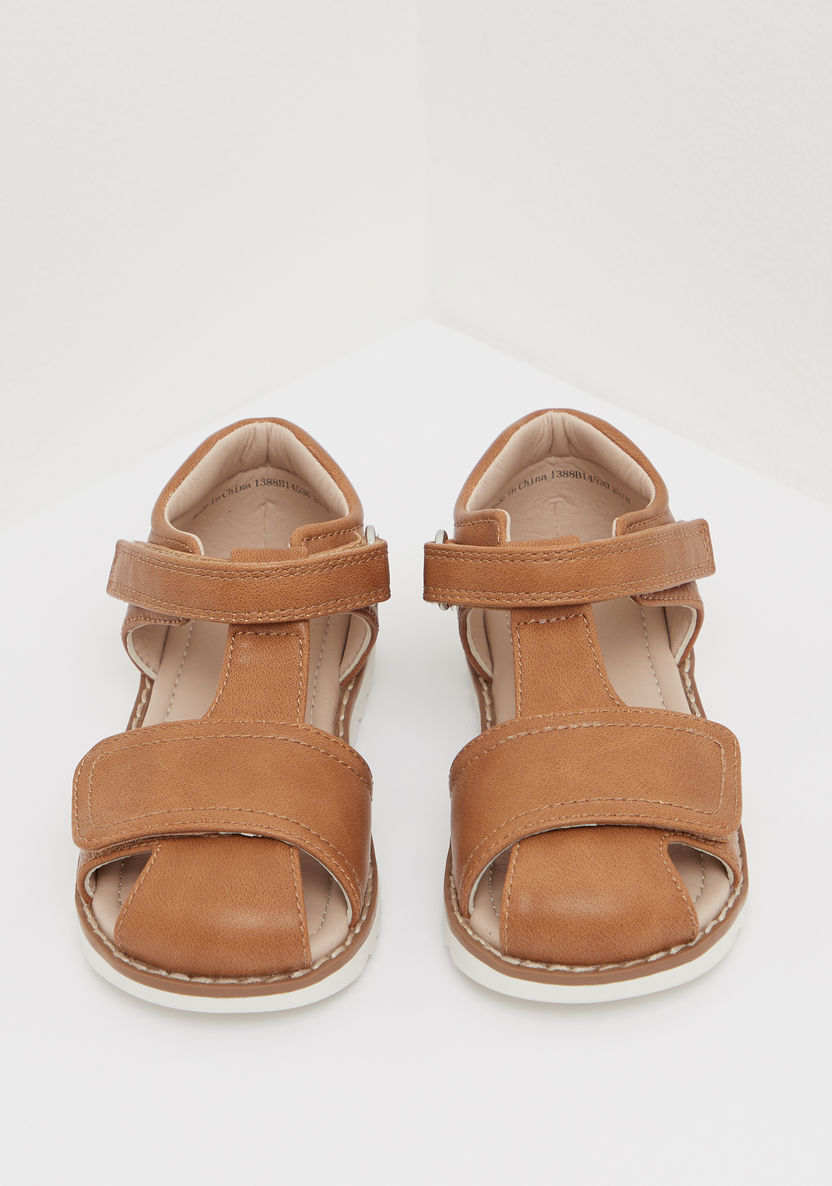 Solid Sandals with Hook and Loop Closure-Boy%27s Sandals-image-1