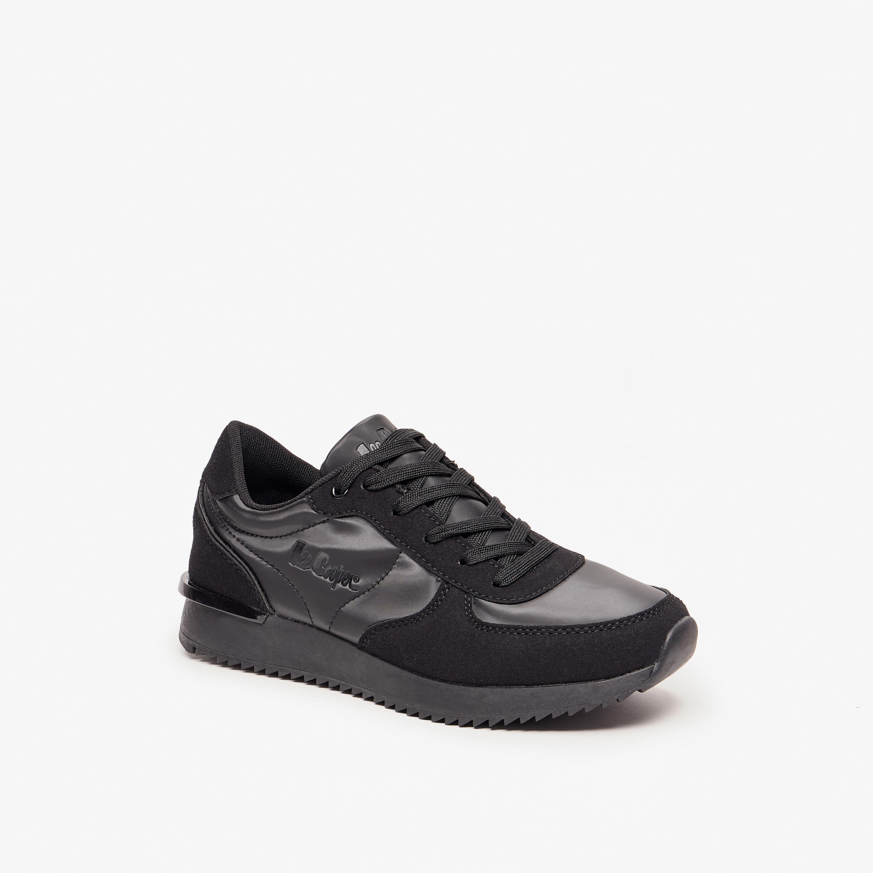 Lee Cooper Women's Panelled Sneakers with Lace-Up Closure-women-shoes-sneakers-image-1