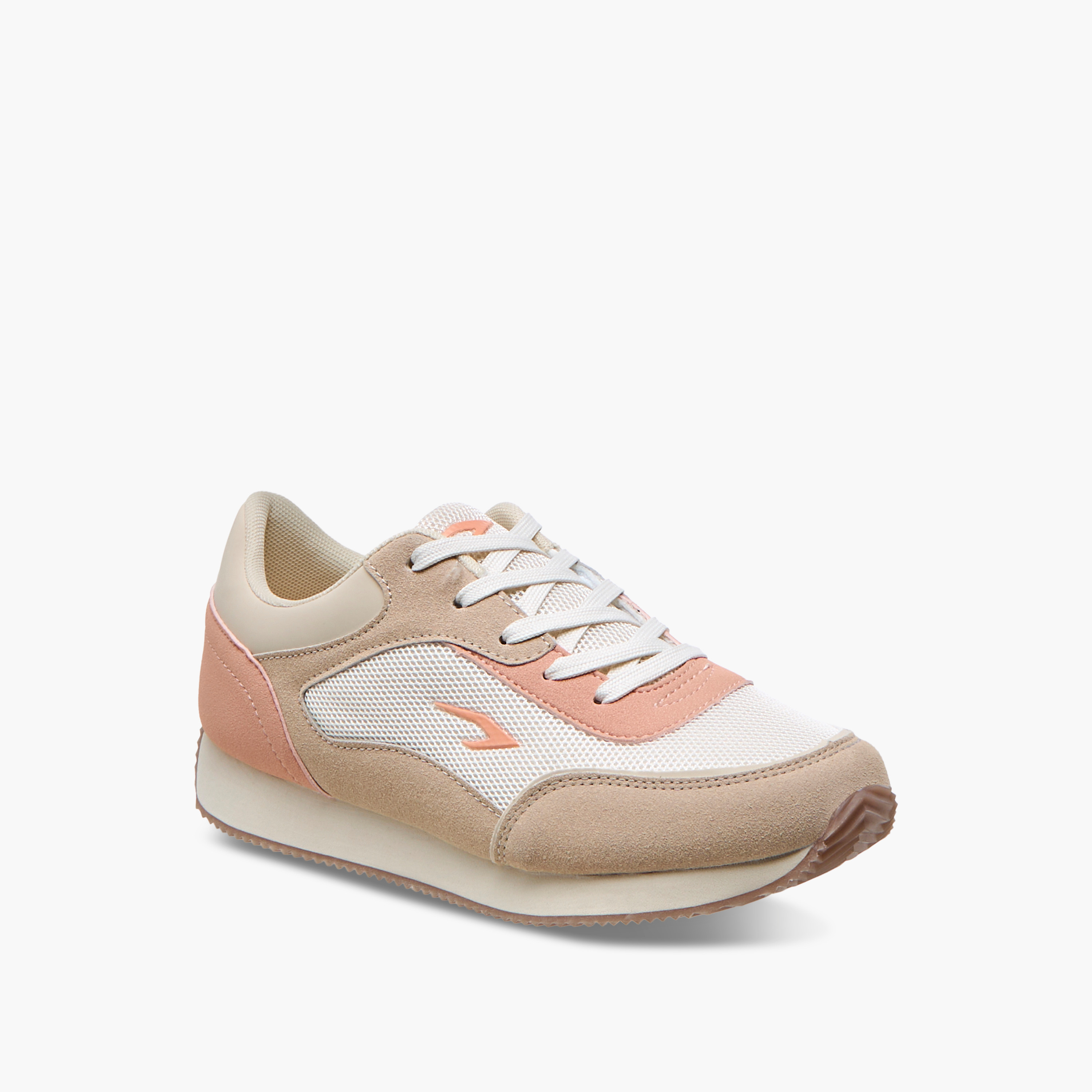 Dash Textured Sneakers with Lace-Up Closure-women-shoes-sneakers-image-2