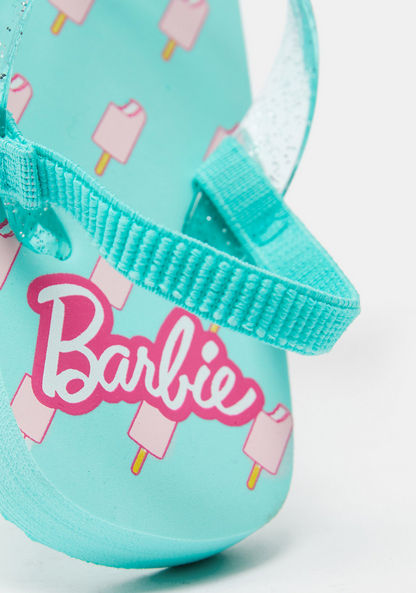 Barbie Print Slippers with Transparent Elastic Closure
