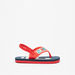 Aqua Dinosaur Print Slip-On Flip Flops with Elastic Strap-Boy%27s Flip Flops & Beach Slippers-thumbnail-2