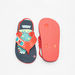 Aqua Dinosaur Print Slip-On Flip Flops with Elastic Strap-Boy%27s Flip Flops & Beach Slippers-thumbnailMobile-3