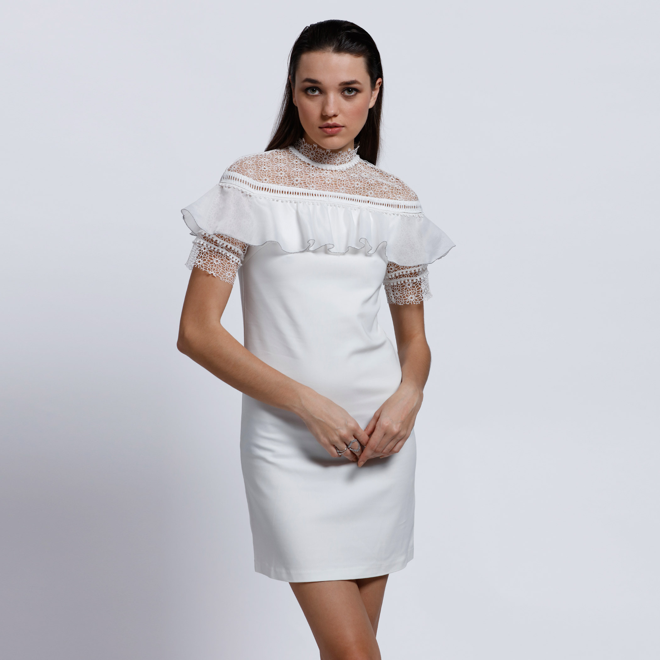 Lace yoke dress hotsell