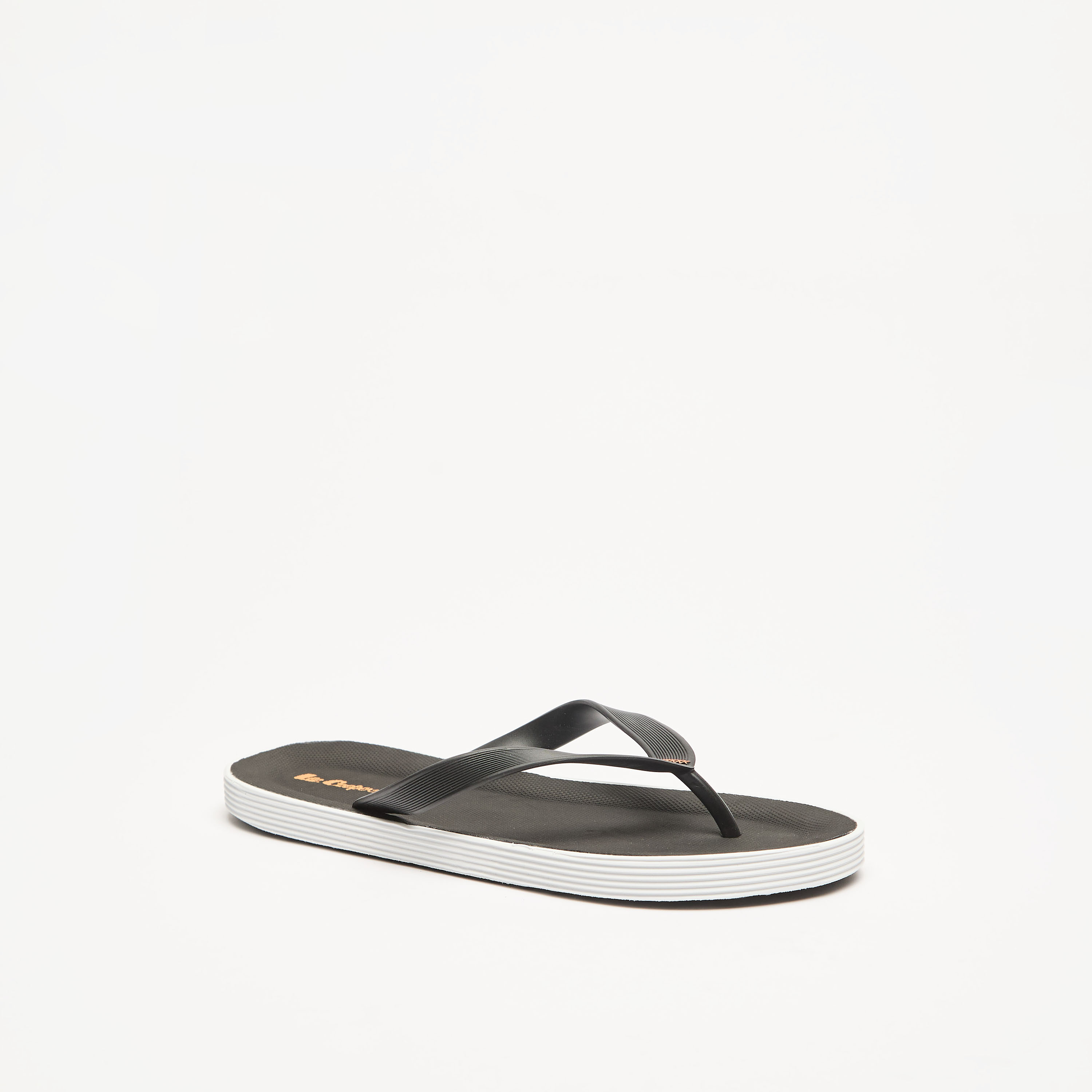 Lee Cooper Men's Solid Flip Flops-men-shoes-flipflopsandslides-image-2