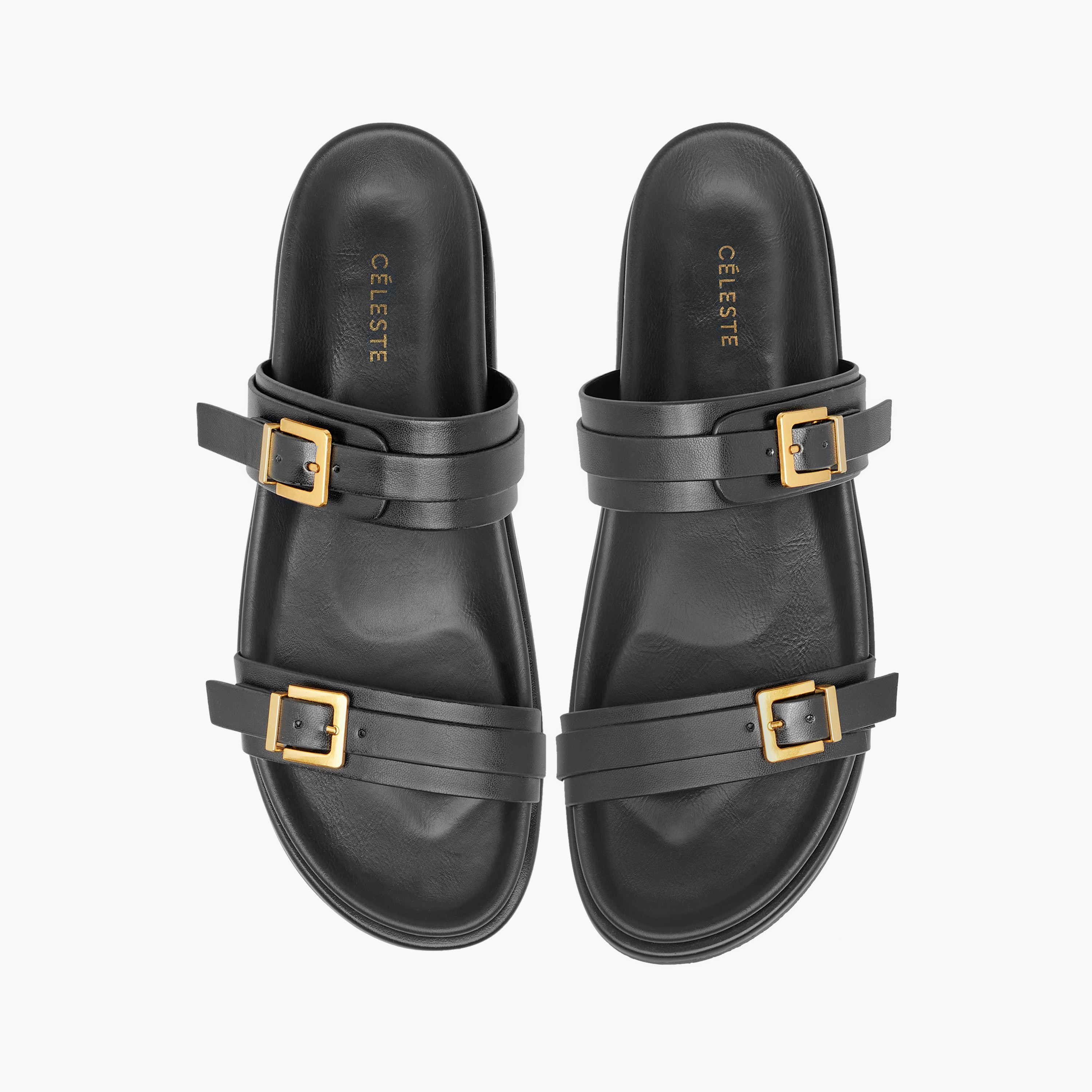 Celeste Women's Buckle Accent Slide Sandals with Slip-On Closure-women-shoes-flats-sandals-image-1