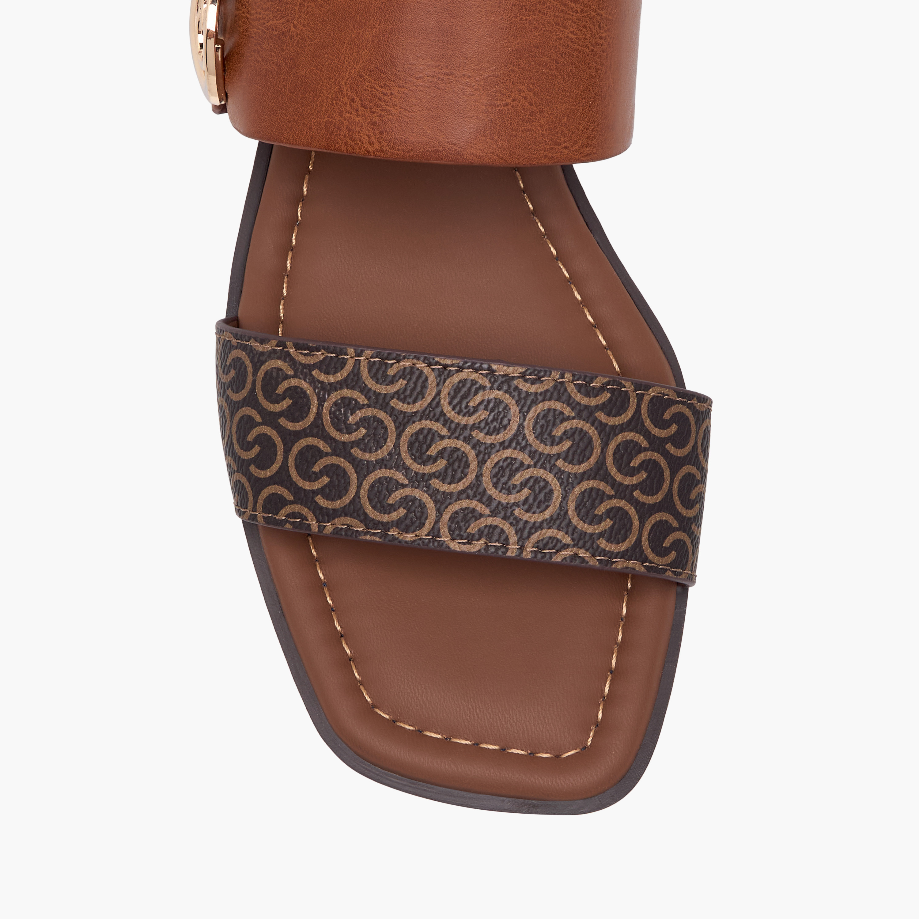 Celeste Monogram Print Slip-On Sandals-women-shoes-flats-sandals-image-4