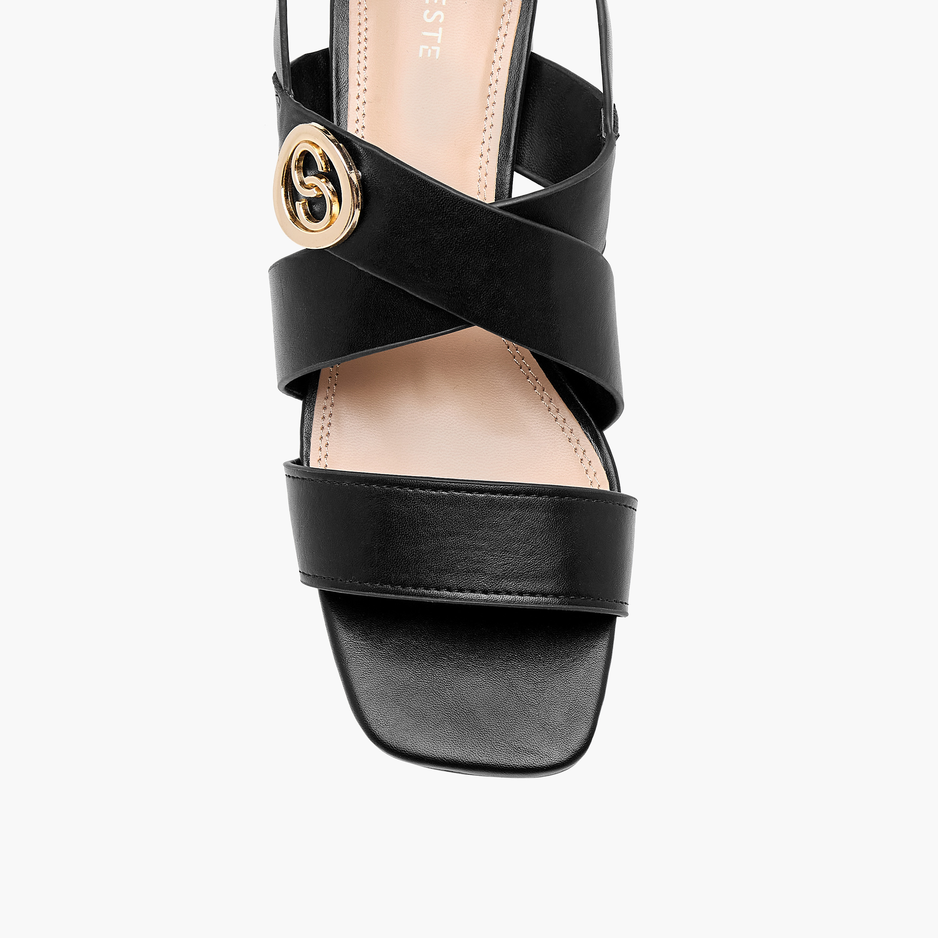 Celeste Women's Solid Sandals with Buckle Closure and Block Heels-women-shoes-sandals-heeled-image-4