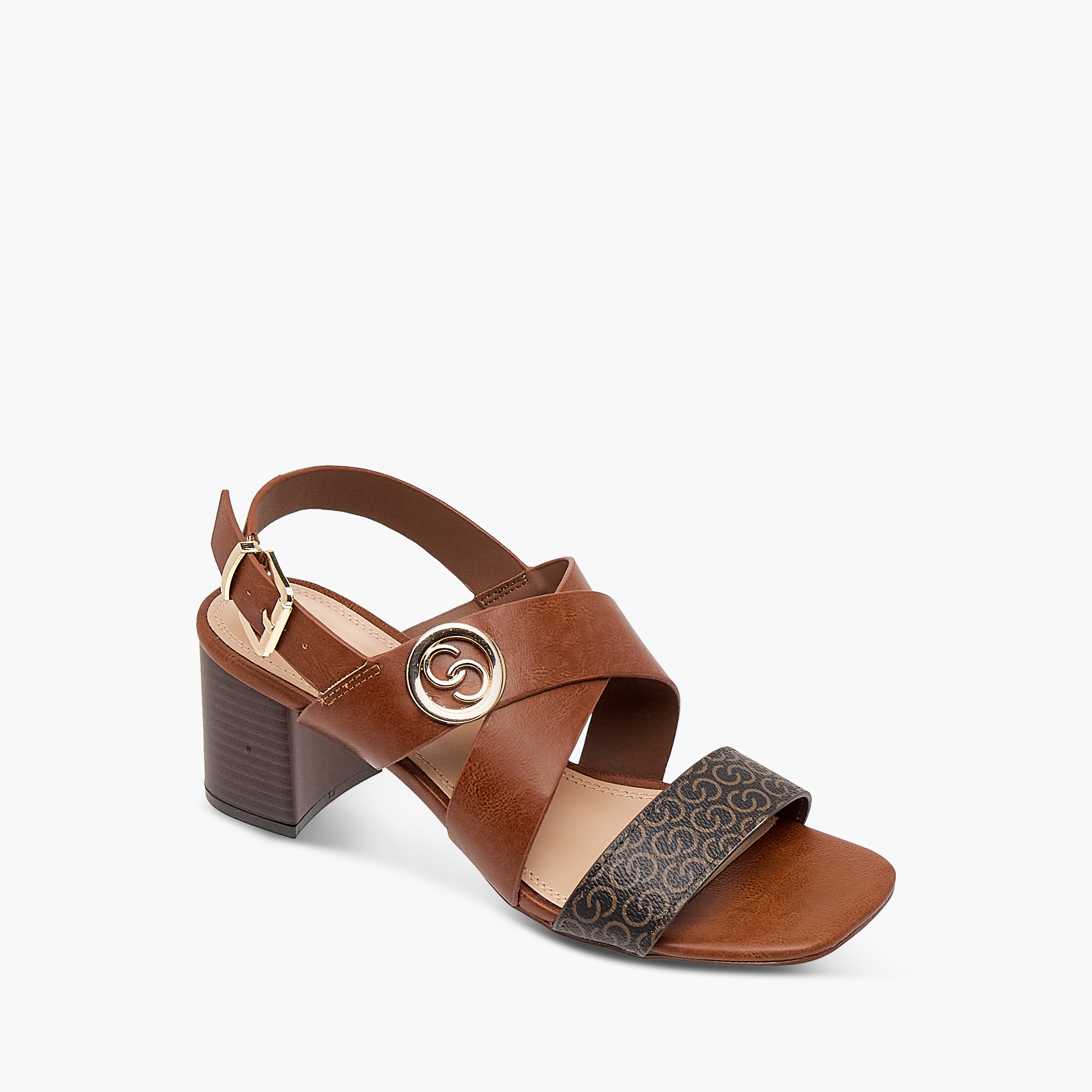صندل بكعب عريض وطبعات مونوجرام للنساء من سيليست-women-shoes-sandals-heeled-image-2
