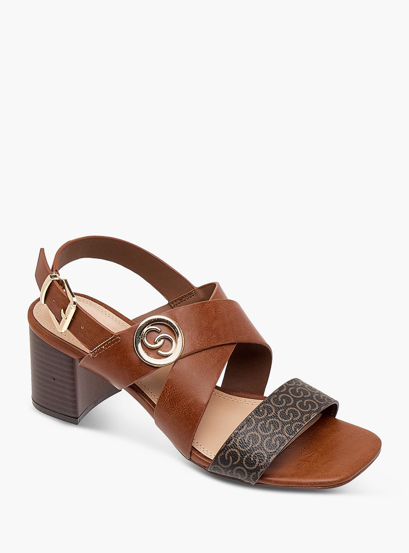 صندل بكعب عريض وطبعات مونوجرام للنساء من سيليست-women-shoes-sandals-heeled-image-2