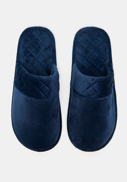 Textured Closed Toe Bedroom Slippers-Men%27s Bedrooms Slippers-image-1