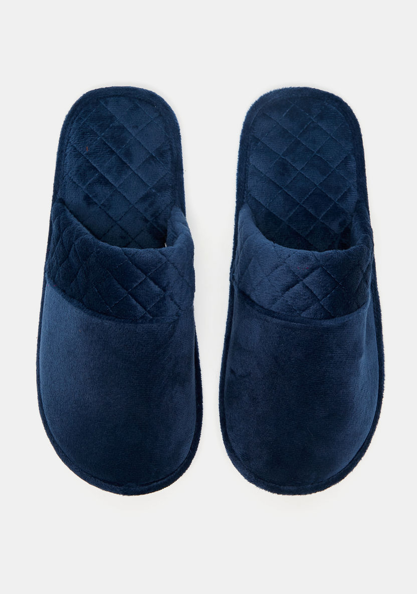 Textured Closed Toe Bedroom Slippers-Men%27s Bedrooms Slippers-image-1