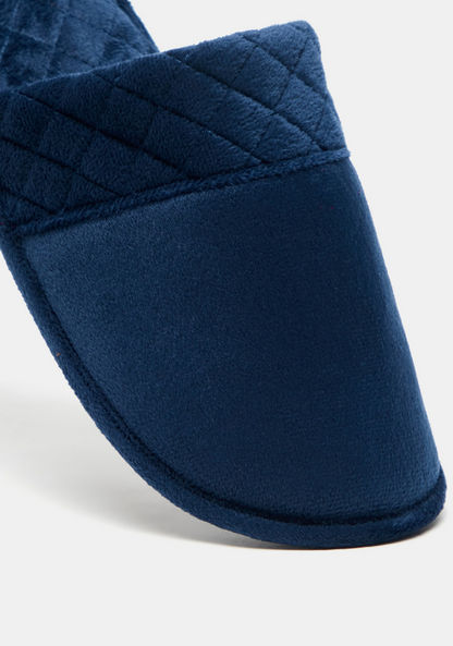 Textured Closed Toe Bedroom Slippers-Men%27s Bedrooms Slippers-image-4