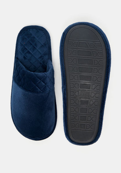 Textured Closed Toe Bedroom Slippers-Men%27s Bedrooms Slippers-image-5