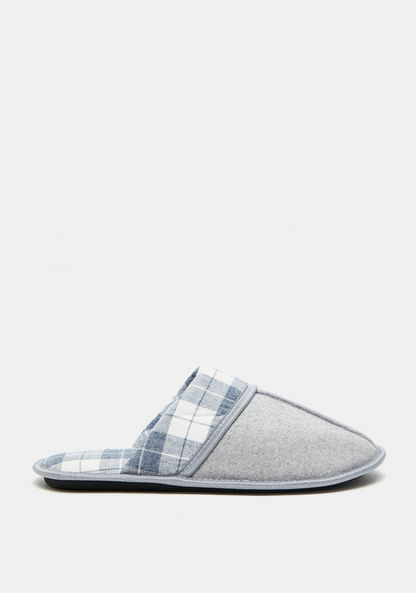 Checked Closed Toe Bedroom Slippers-Men%27s Bedrooms Slippers-image-0