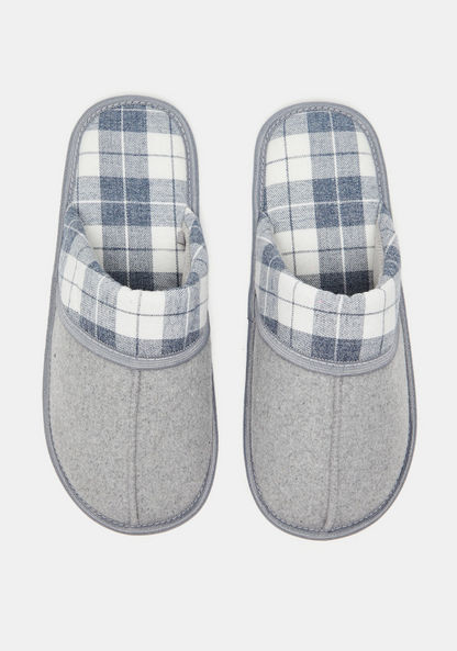 Checked Closed Toe Bedroom Slippers-Men%27s Bedrooms Slippers-image-1