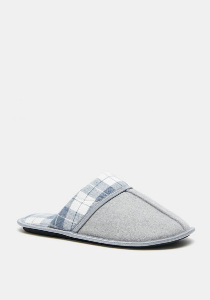 Checked Closed Toe Bedroom Slippers-Men%27s Bedrooms Slippers-image-2