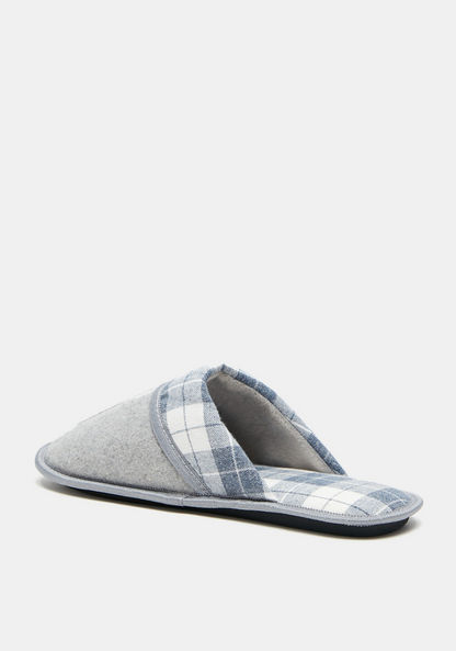 Checked Closed Toe Bedroom Slippers-Men%27s Bedrooms Slippers-image-3