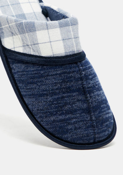 Checked Closed Toe Bedroom Slippers-Men%27s Bedrooms Slippers-image-4