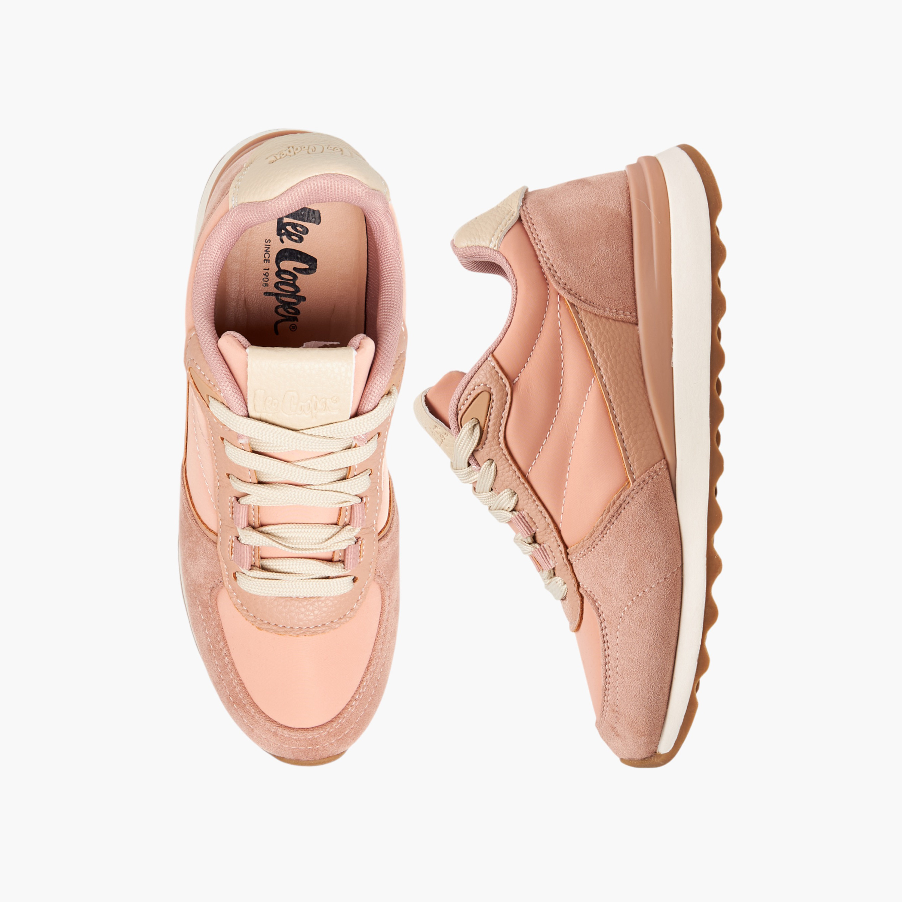 Lee Cooper Women's Panelled Lace-Up Sneakers-women-shoes-sneakers-image-1