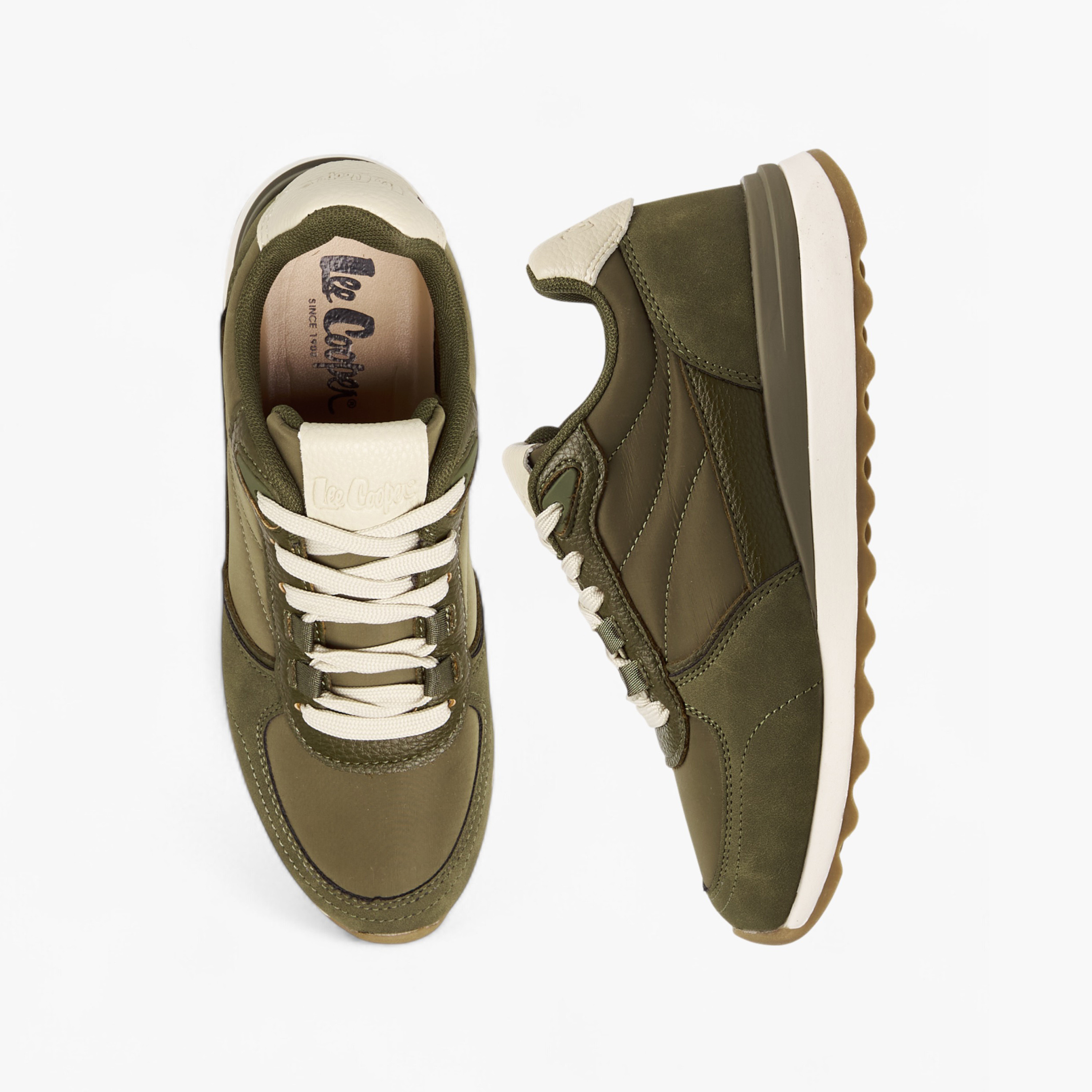 Lee Cooper Women's Panelled Lace-Up Sneakers-women-shoes-sneakers-image-1