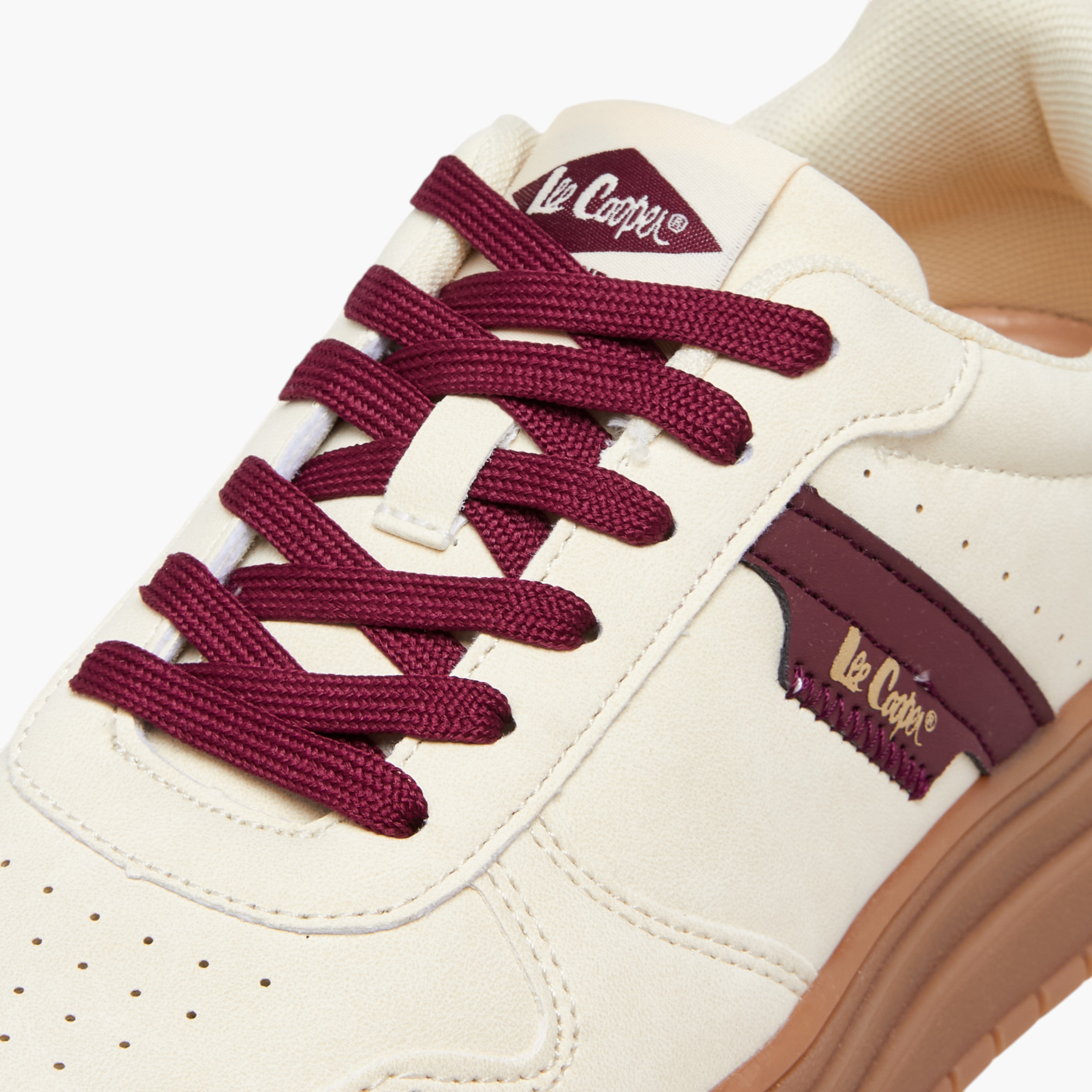 Lee Cooper Women's Perforated Lace-Up Sneakers-women-shoes-sneakers-image-4