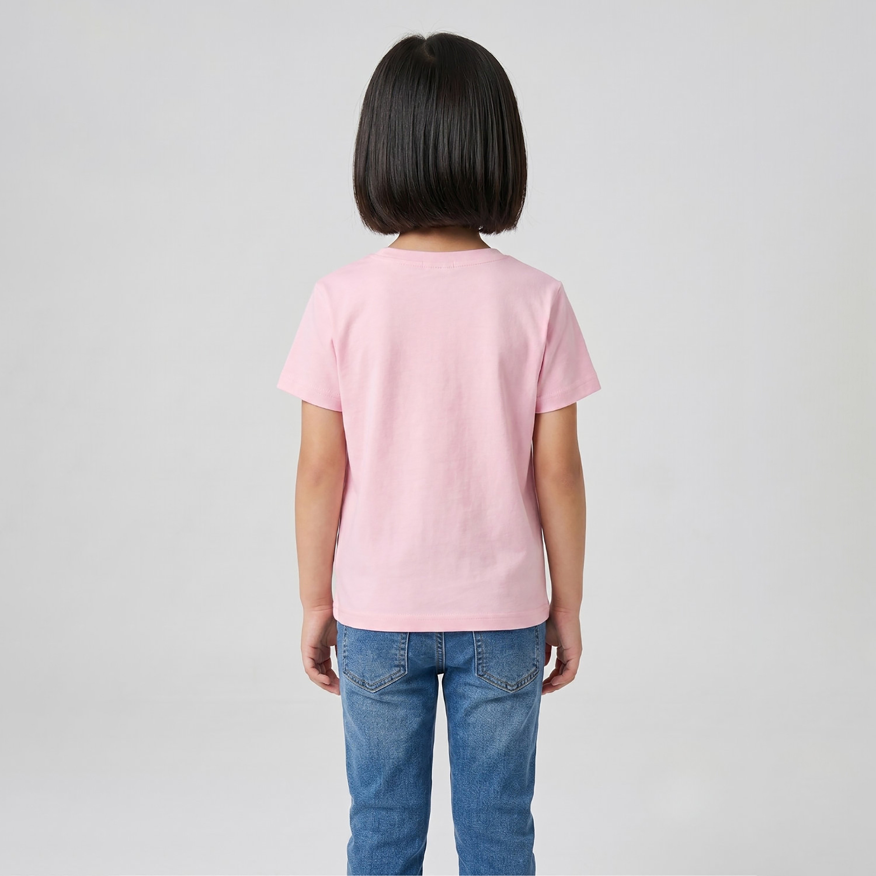 تيشيرت سادة بقصة عادية وأكمام قصيرة من بيبيكلو-girls-clothing-tshirts-image-2